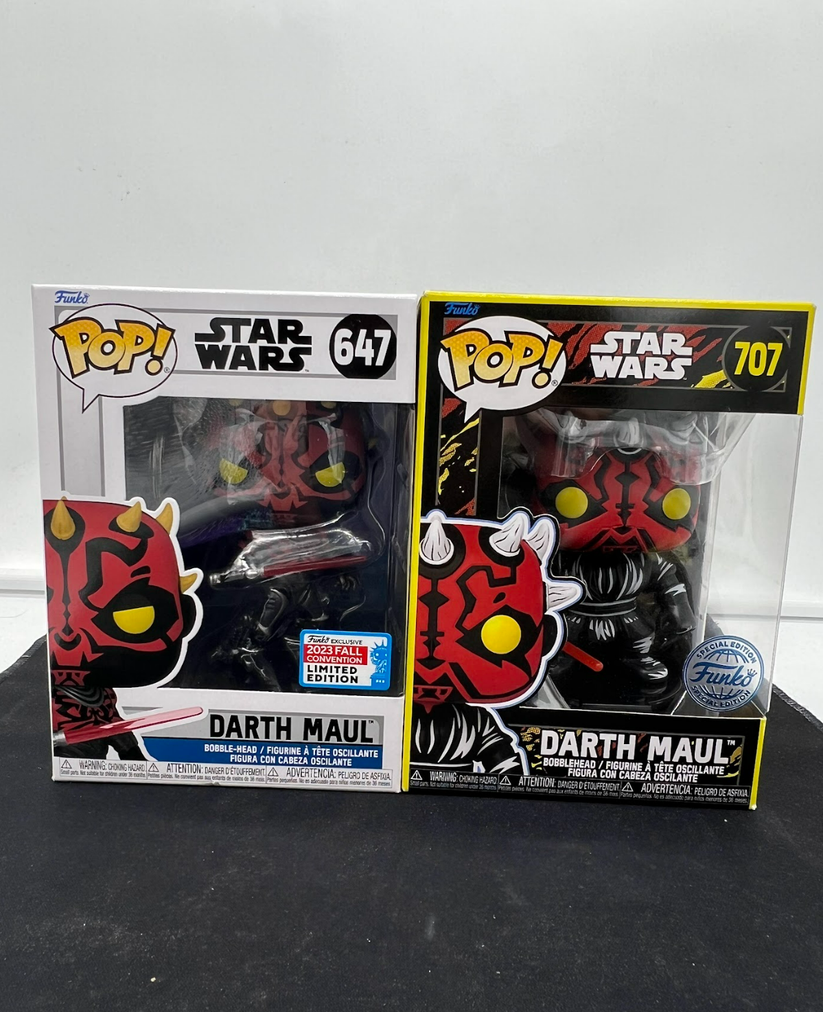 Auction Lot 29:POP Funko Star Wars Special and Limited Edition Darth Maul 647 707 Figures