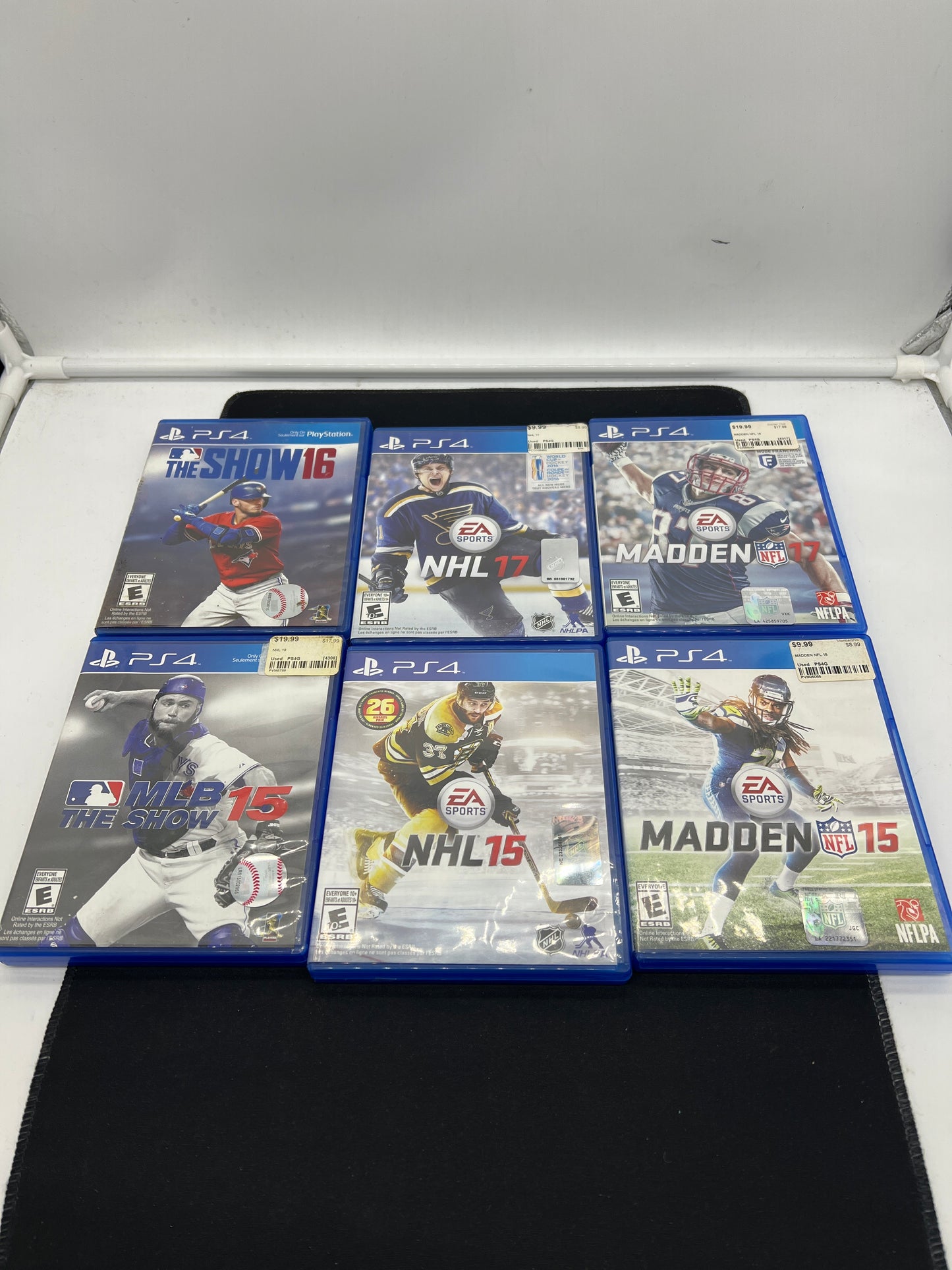Auction Lot 134: PS4 Video Game Lot of 6 MLB The Show 15 16 NHL 15 17 Madden 15 17