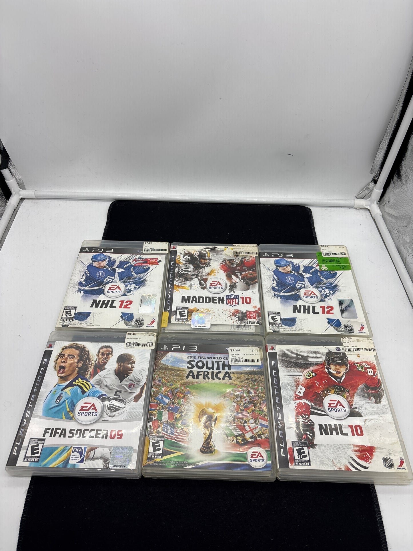 Auction Lot 95: PlayStation 3 Video Game Lot of 6 NHL 10 12 Madden 10 FIFA Soccer 09 2010 World Cup South Africa