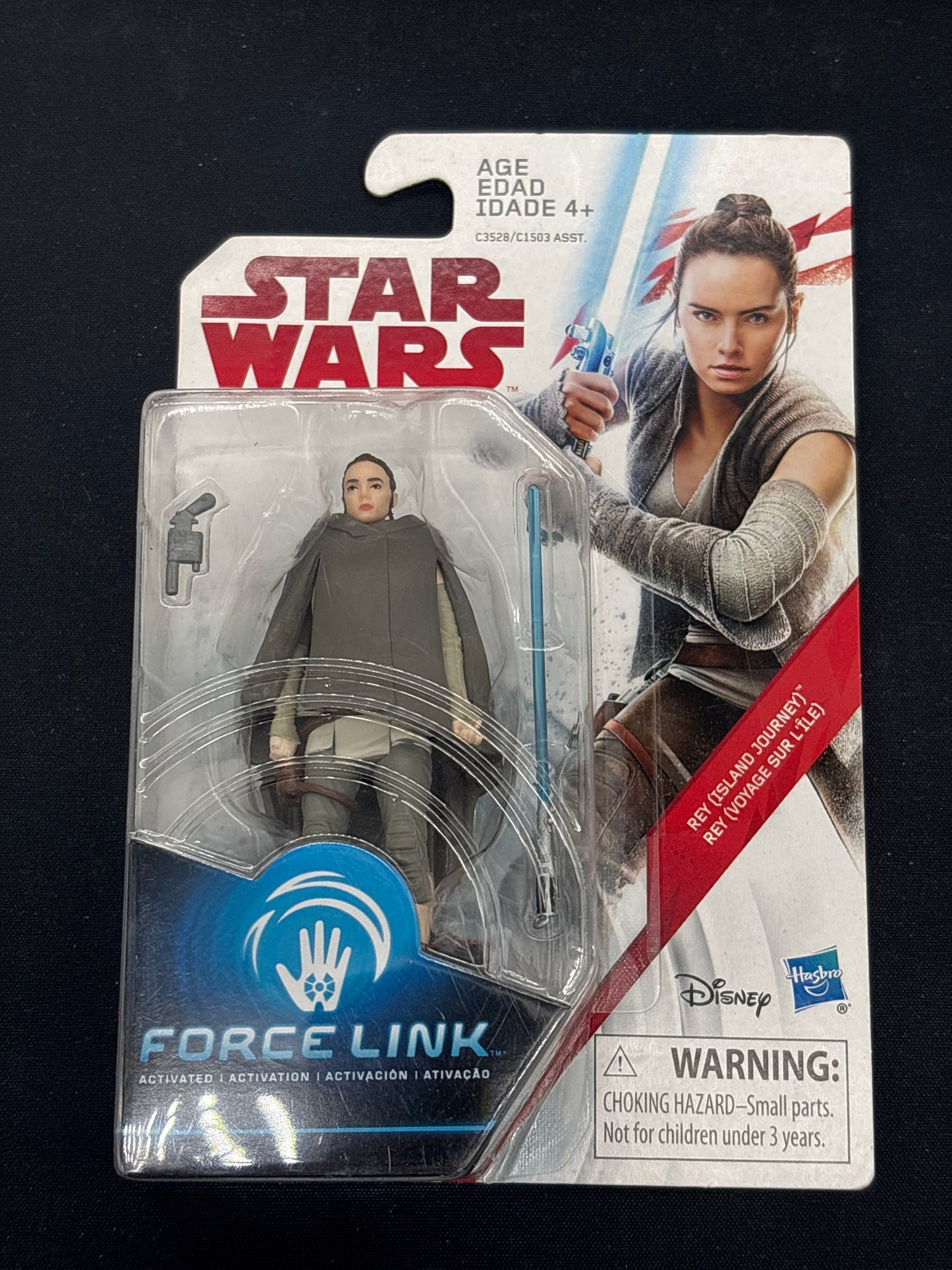 Auction Lot 192: Star Wars Rey (Island Journey) Force Link Figure Hasbro