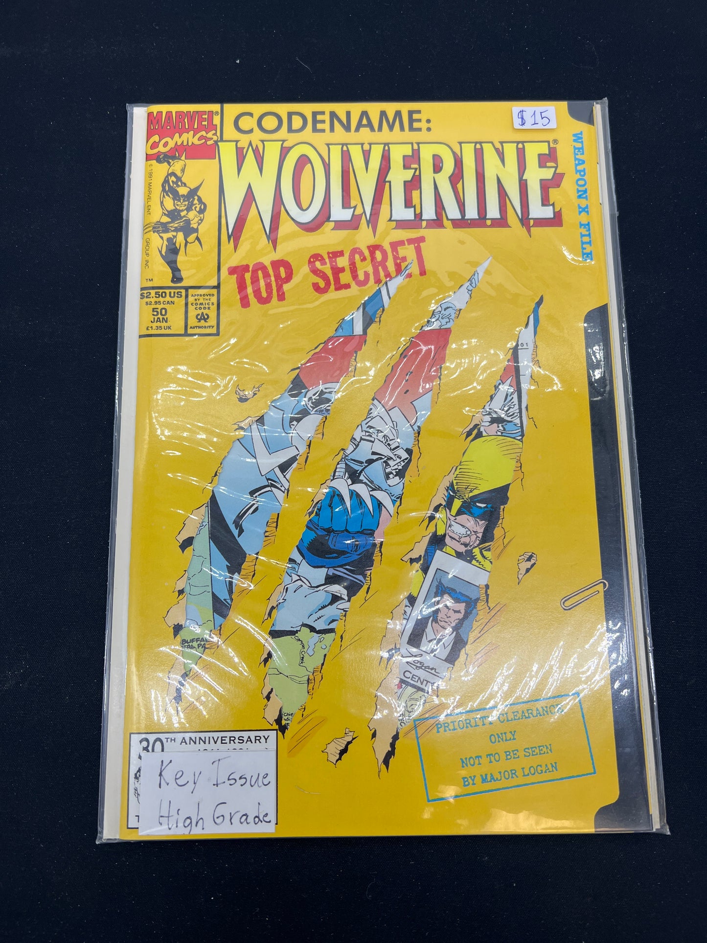 Auction Lot 316: Marvel Comics Codename Wolverine Issue 50
