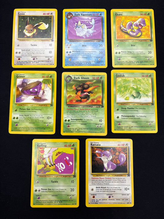 Auction Lot 37: Pokemon WOTC Team Rocket Card Lot 3 Conditions Vary