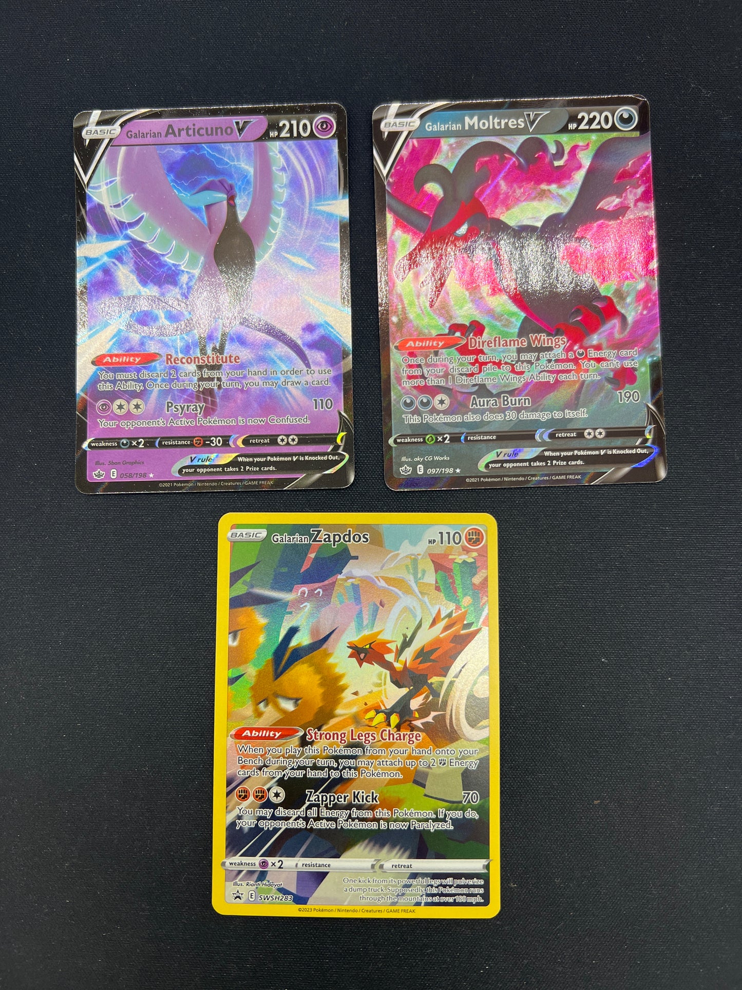 Auction Lot 234: Pokemon Cards Galarian Bird Lot Conditions Vary