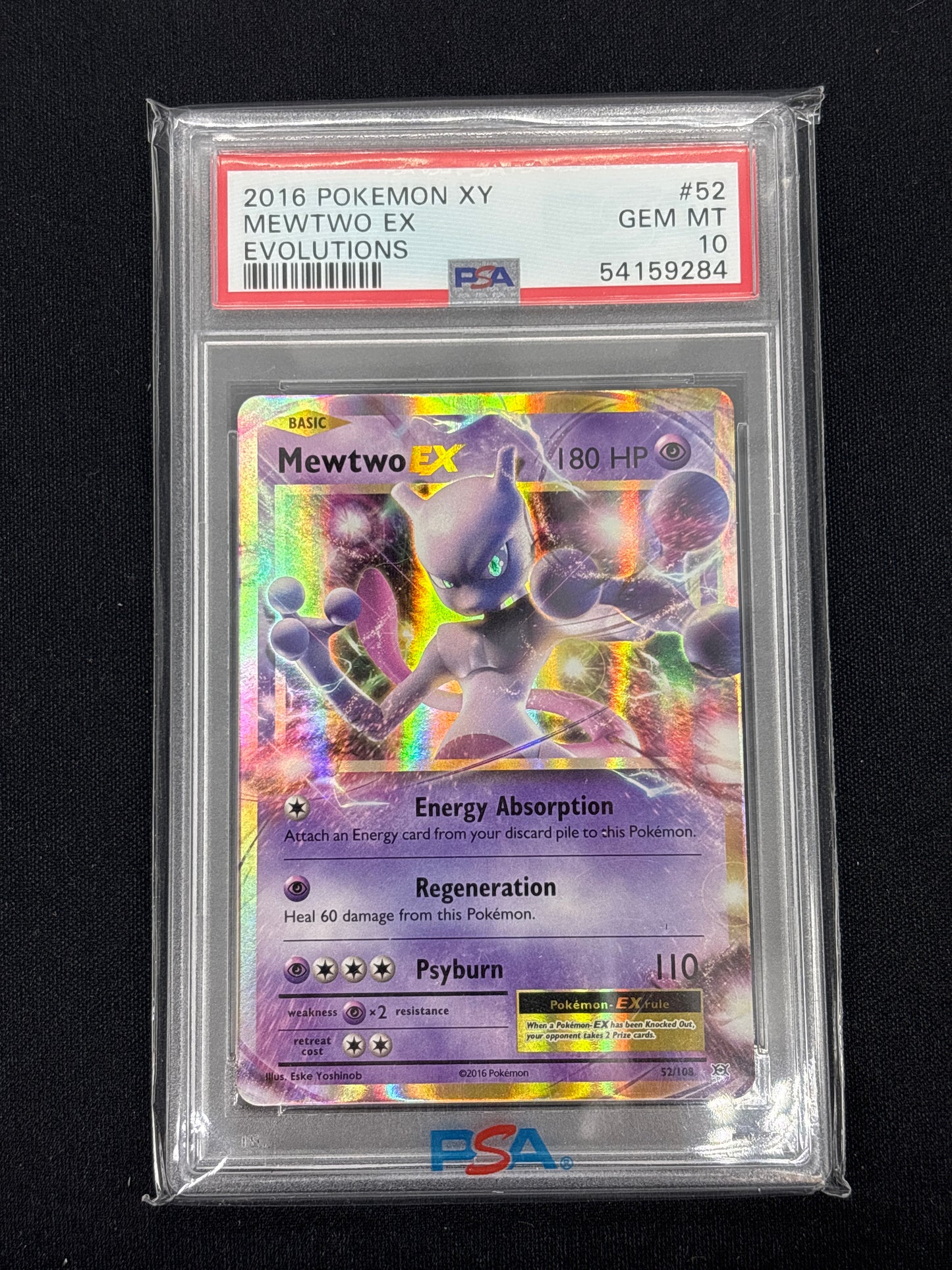 Auction Lot 101: Mewtwo EX PSA 10 Evolutions 52