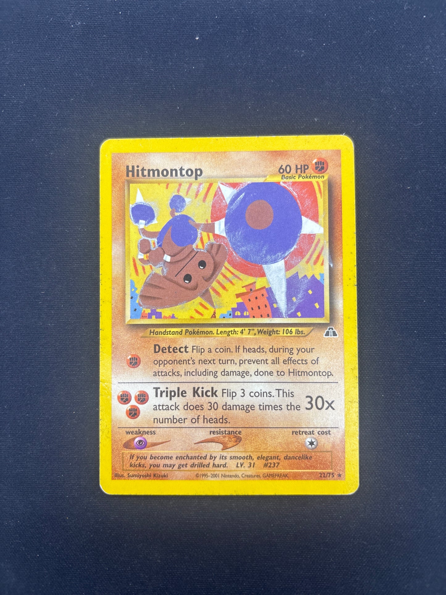Auction Lot 40: Pokemon Card Hitmontop Neo Discovery Condition Vary