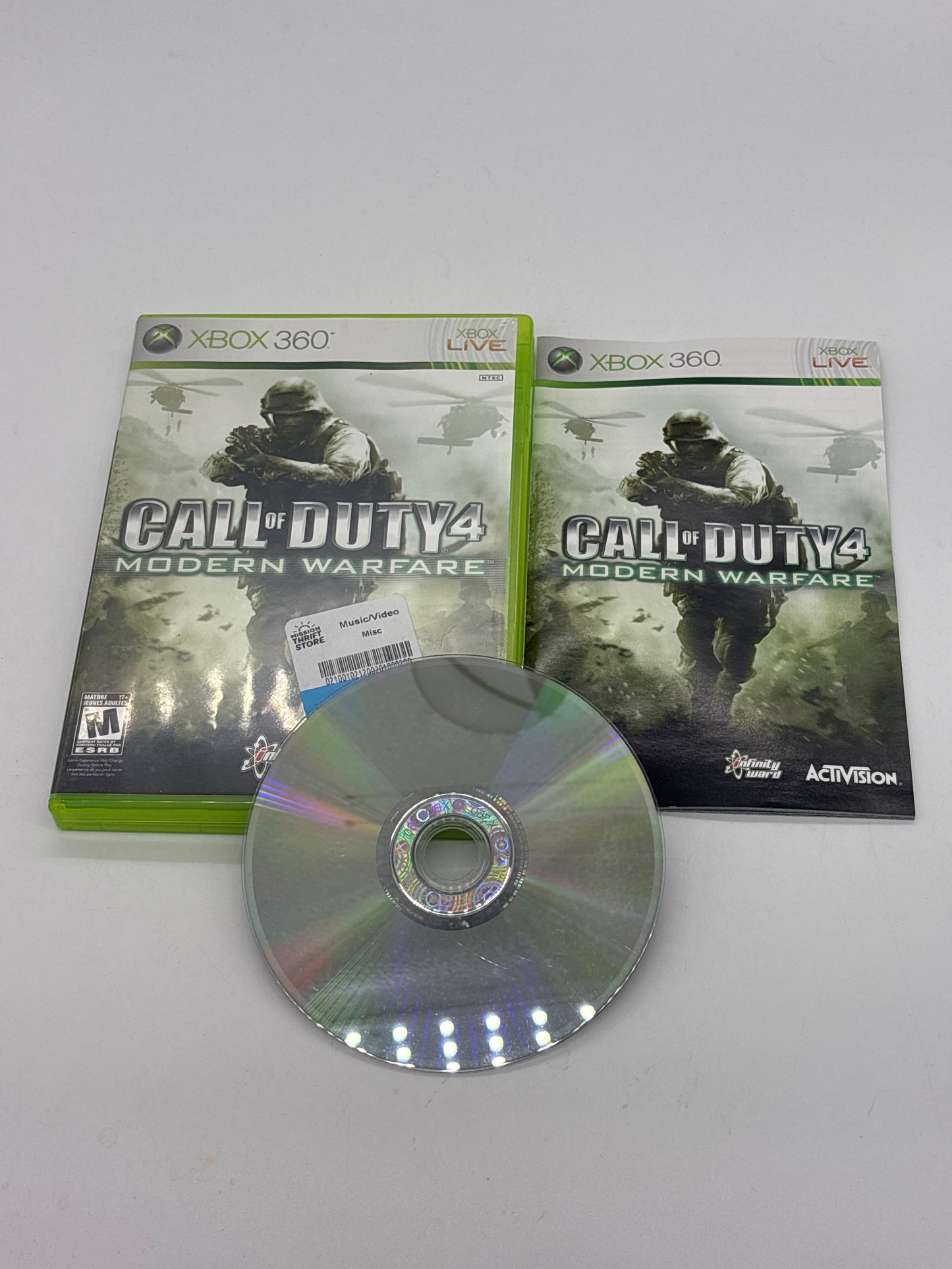 Auction Lot 134: Call of Duty 4 Modern Warfare Video Game XBOX 360 CIB