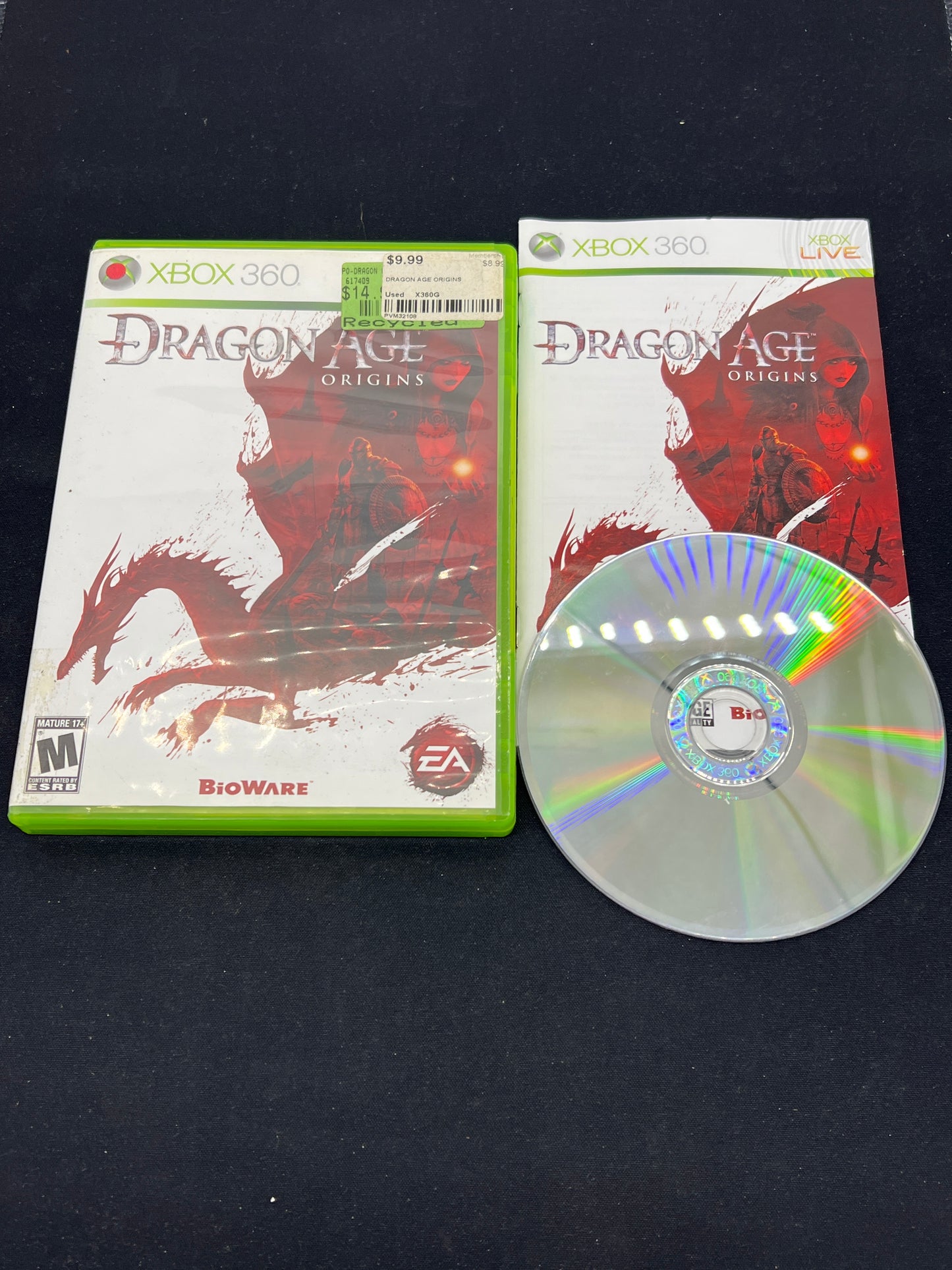 Auction Lot 224: XBOX 360 Video Game Dragon Age Origins CIB