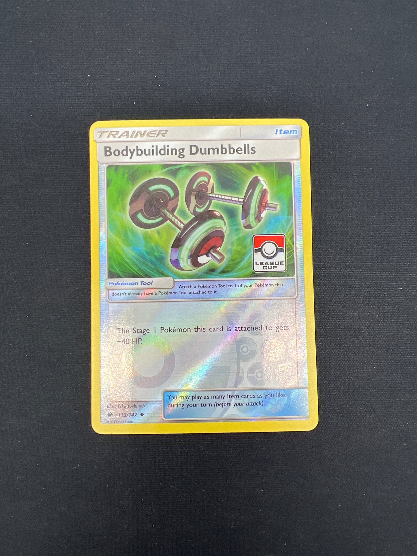 Auction Lot 139: Pokemon Cards Bodybuilding Dumbbells League Cup Stamped Promo Conditions Vary
