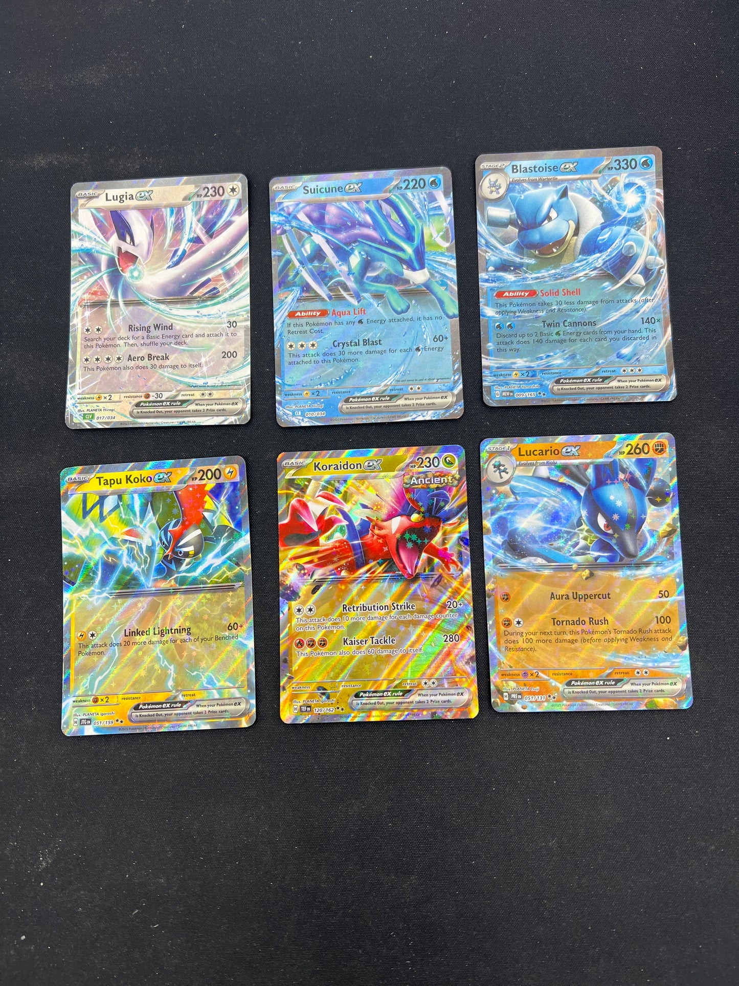 Auction Lot 178: Pokemon Cards Lot of 6 Assorted EX Ultra Rares SV Conditions Vary
