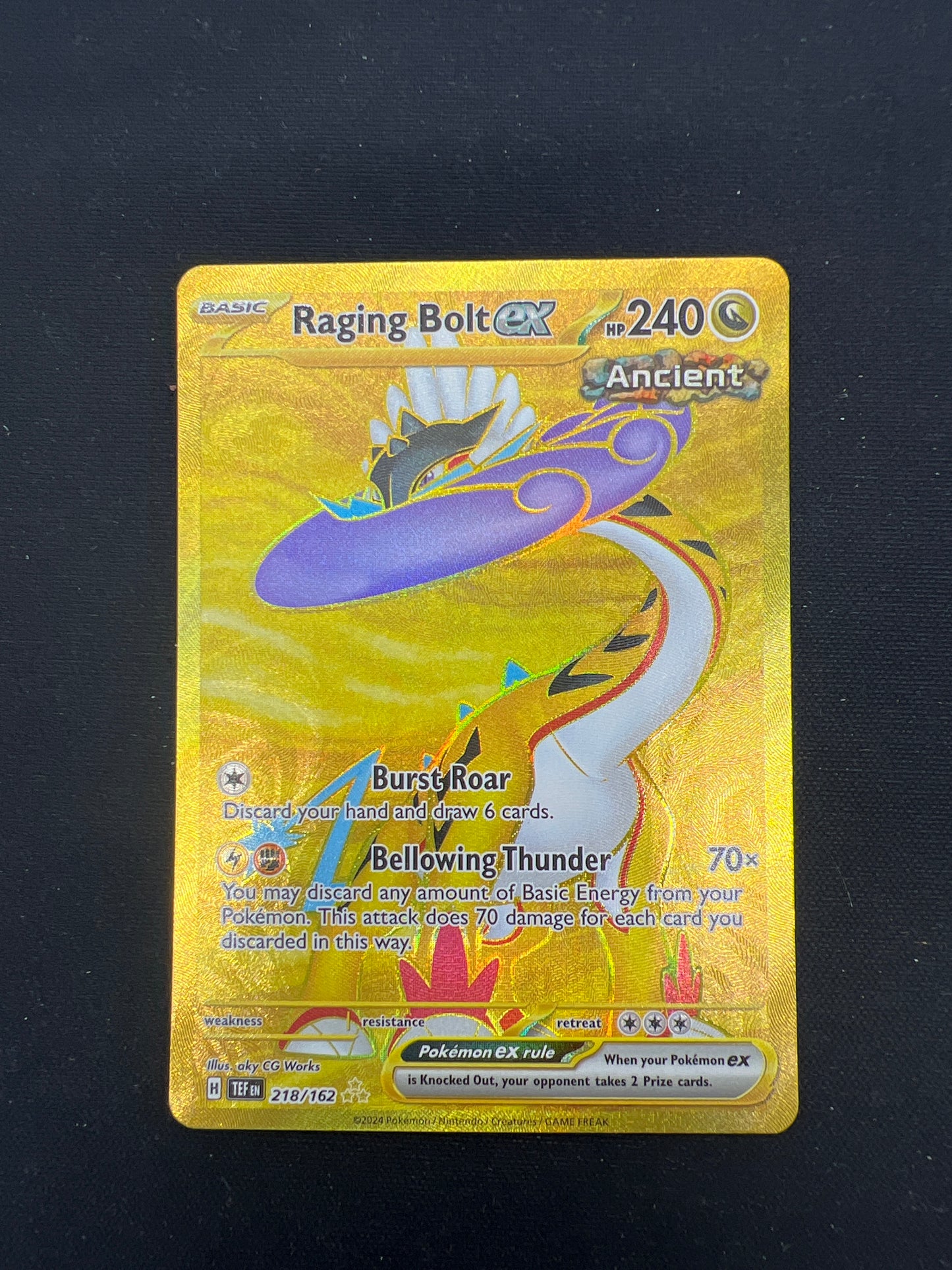 Auction Lot 135: Pokemon Cards Raging Bolt EX Hyper Rare Full Art Temporal Forces Conditions Vary