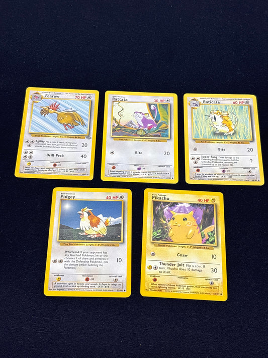 Auction Lot 341: Pokemon Cards Assorted Lot of 5 WOTC Commons Uncommons Conditions Vary