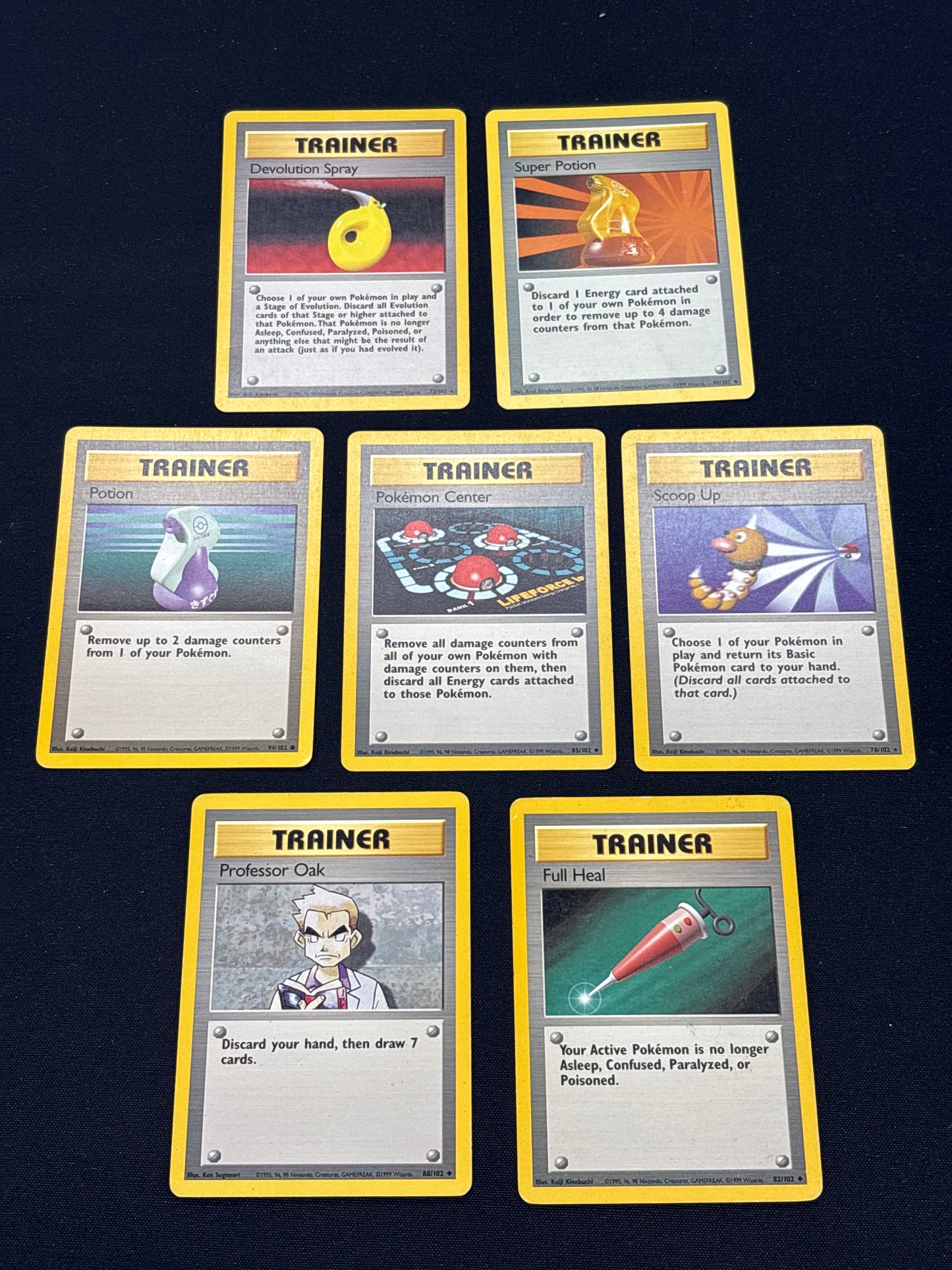 Auction Lot 50: Pokemon 7 Trainer Card Lot Conditions Vary