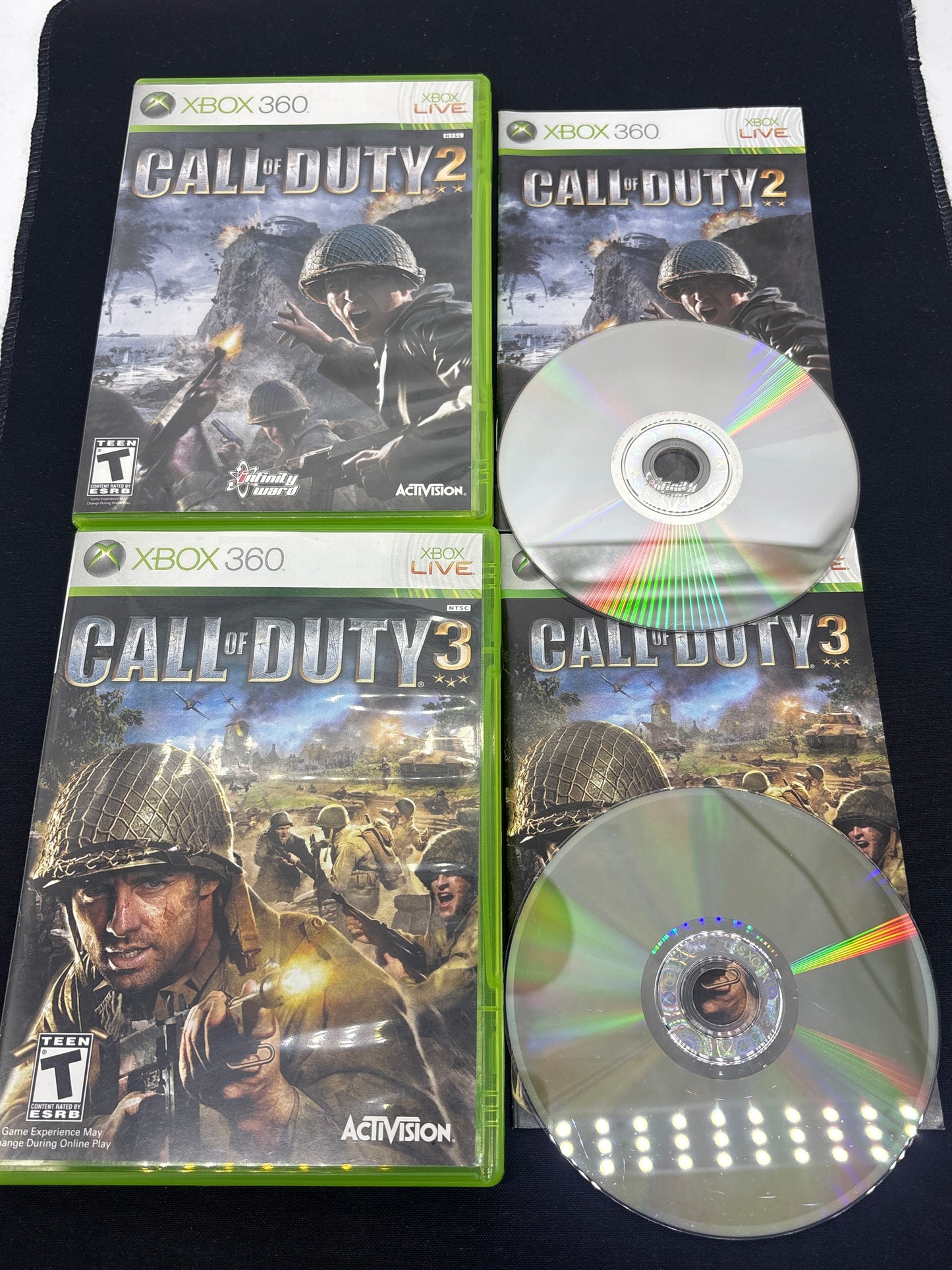 Auction Lot 208: XBOX 360 Video Game Lot of 2 Call of Duty 2 Call of Duty 3
