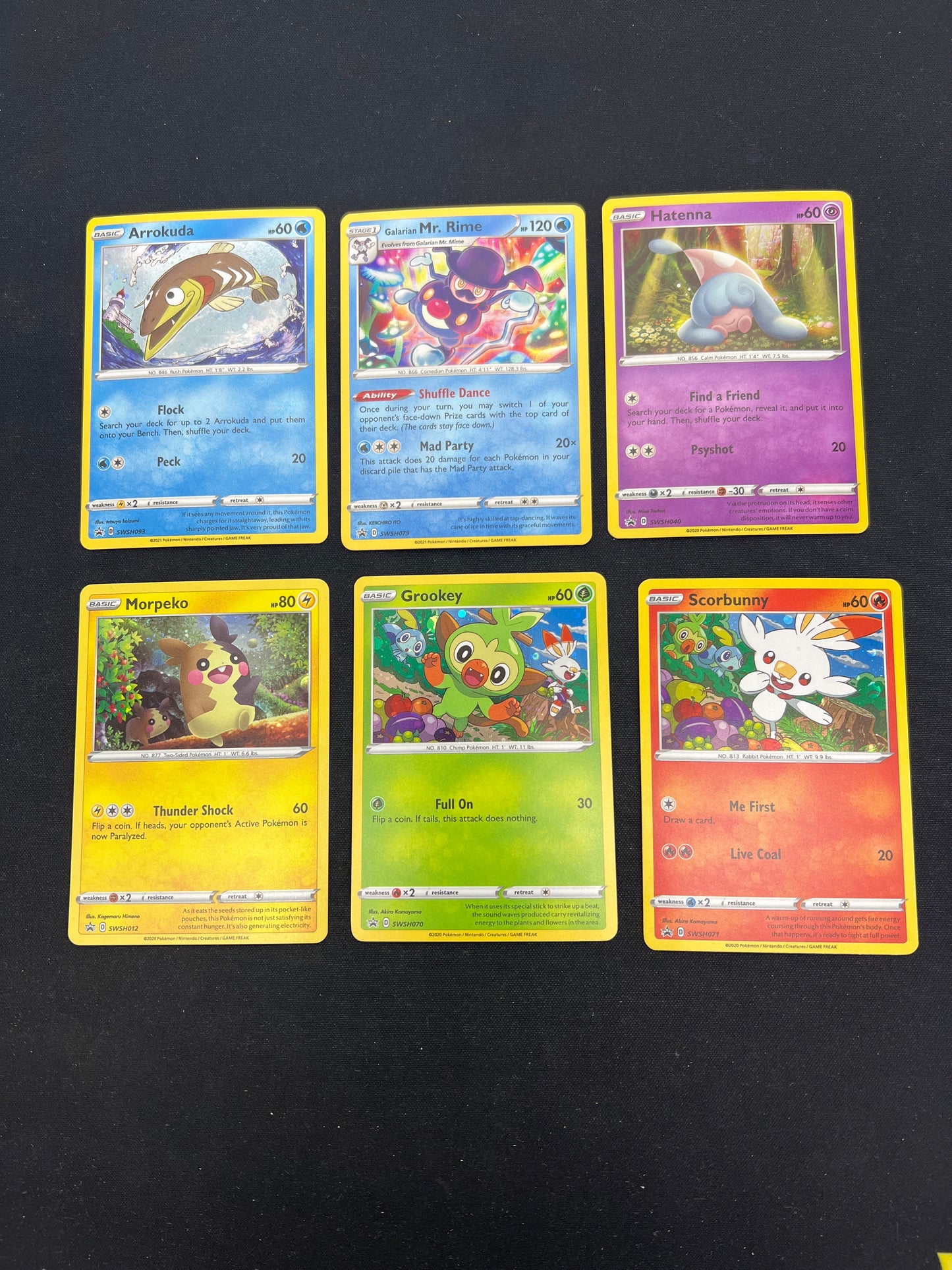 Auction Lot 119: Pokemon Cards Lot of 6 Assorted Cosmo Holo SWSH Promos Conditions Vary