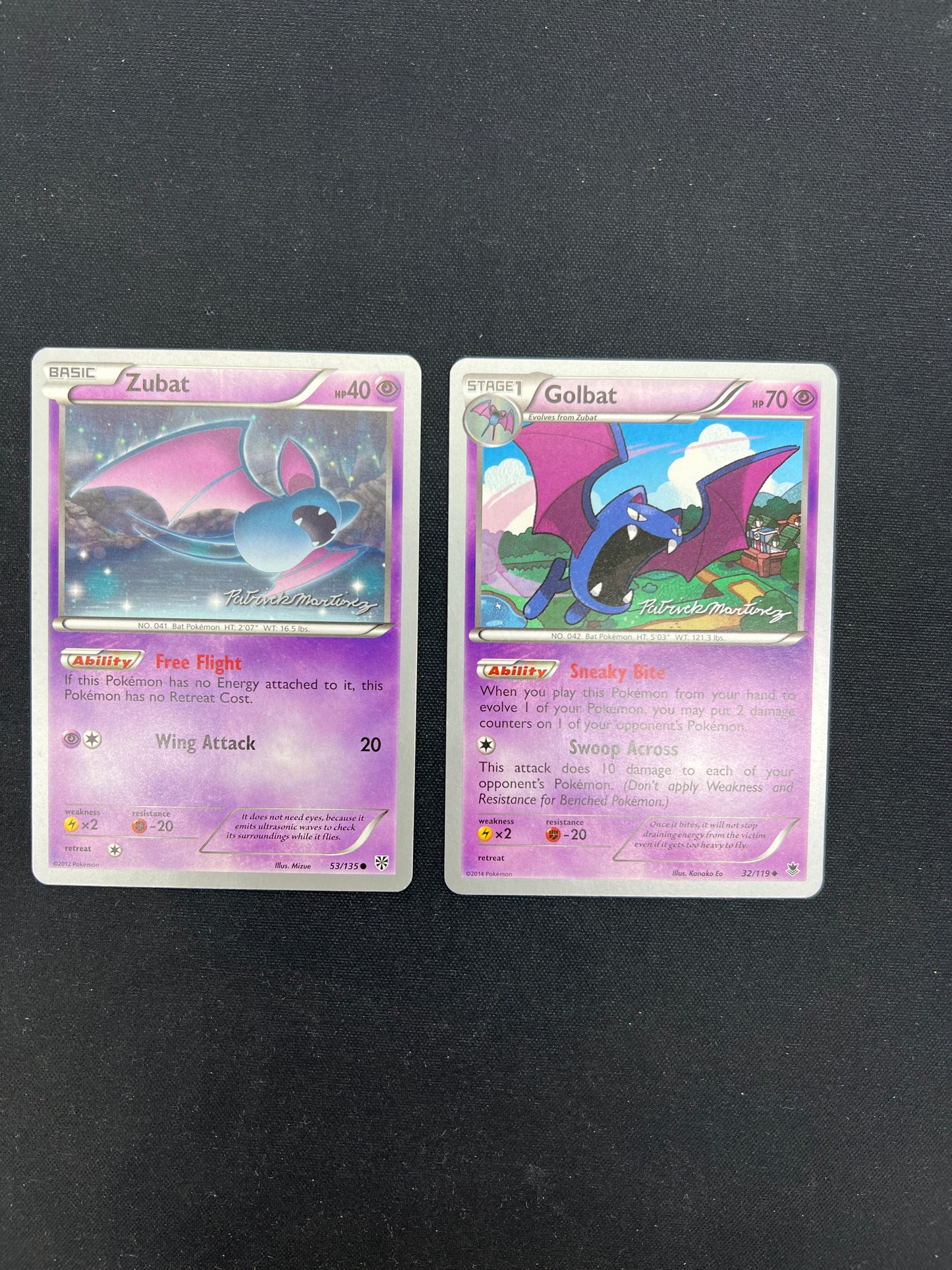 Auction Lot 170: Pokemon Cards World Championships 2015 Zubat Evolution Line Conditions Vary