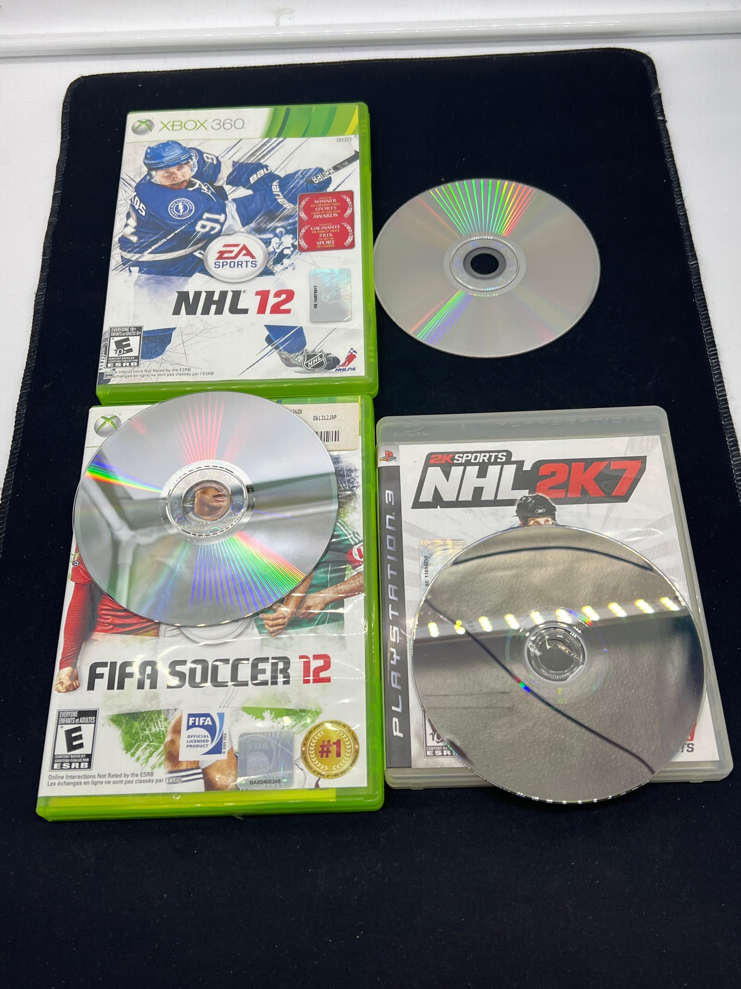 Auction Lot 116: XBOX 360 Lot of 3 Assorted Sports Games Disc & Case
