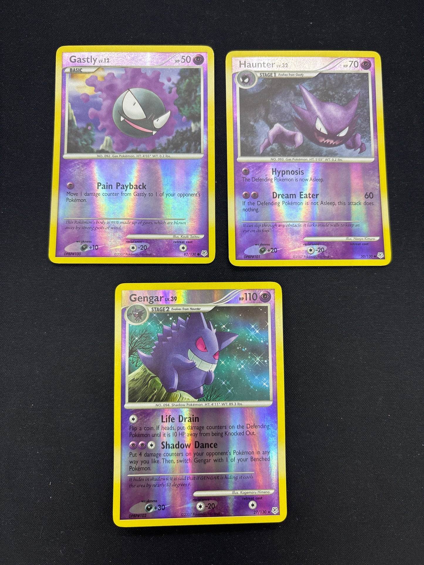 Auction Lot 4: Pokemon Cards Gengar Evolution Line Reverse Holos Diamond Pearl Base Lot Conditions Vary