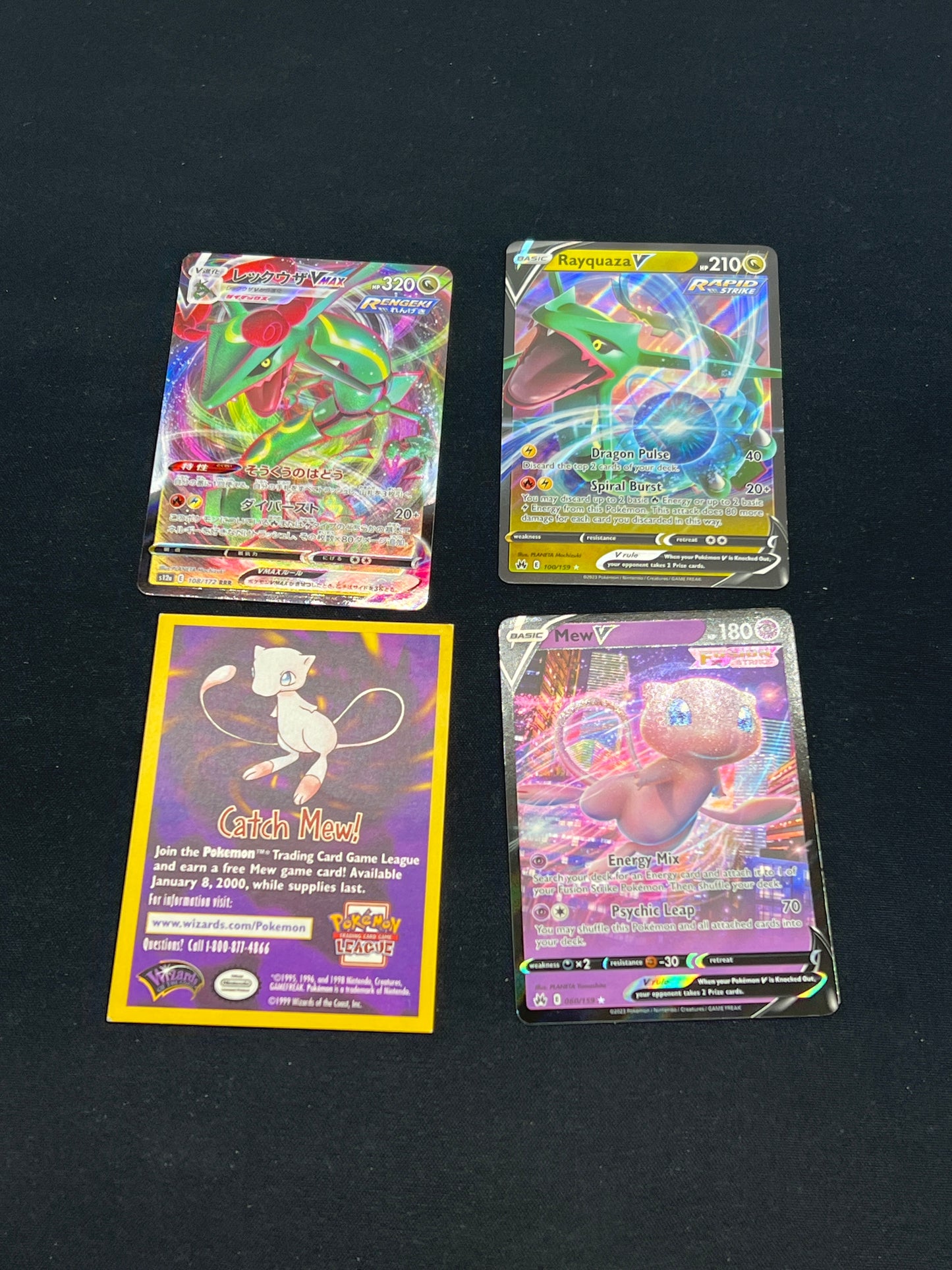 Auction Lot 245: Pokemon Cards Rayquaza & Mew Lot Conditions Vary