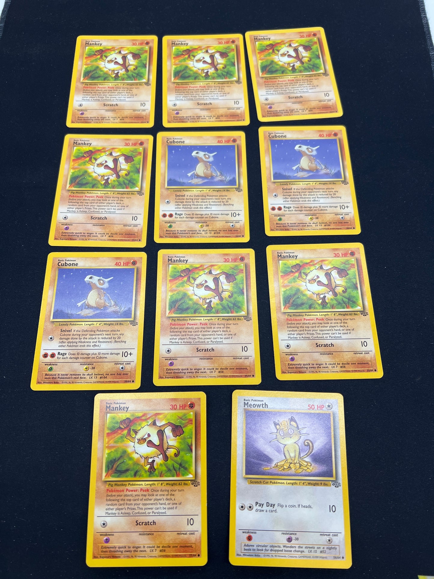 Auction Lot 157: Pokemon Cards Lot of 11 Commons WOTC Jungle Conditions Vary