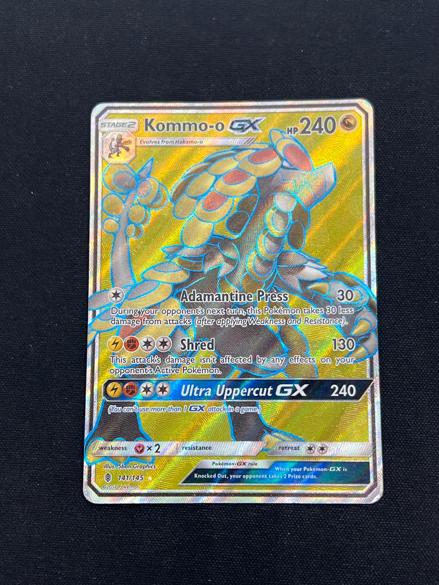Auction Lot 231: Pokemon Cards Kommo-O GX Full Art Condition Vary