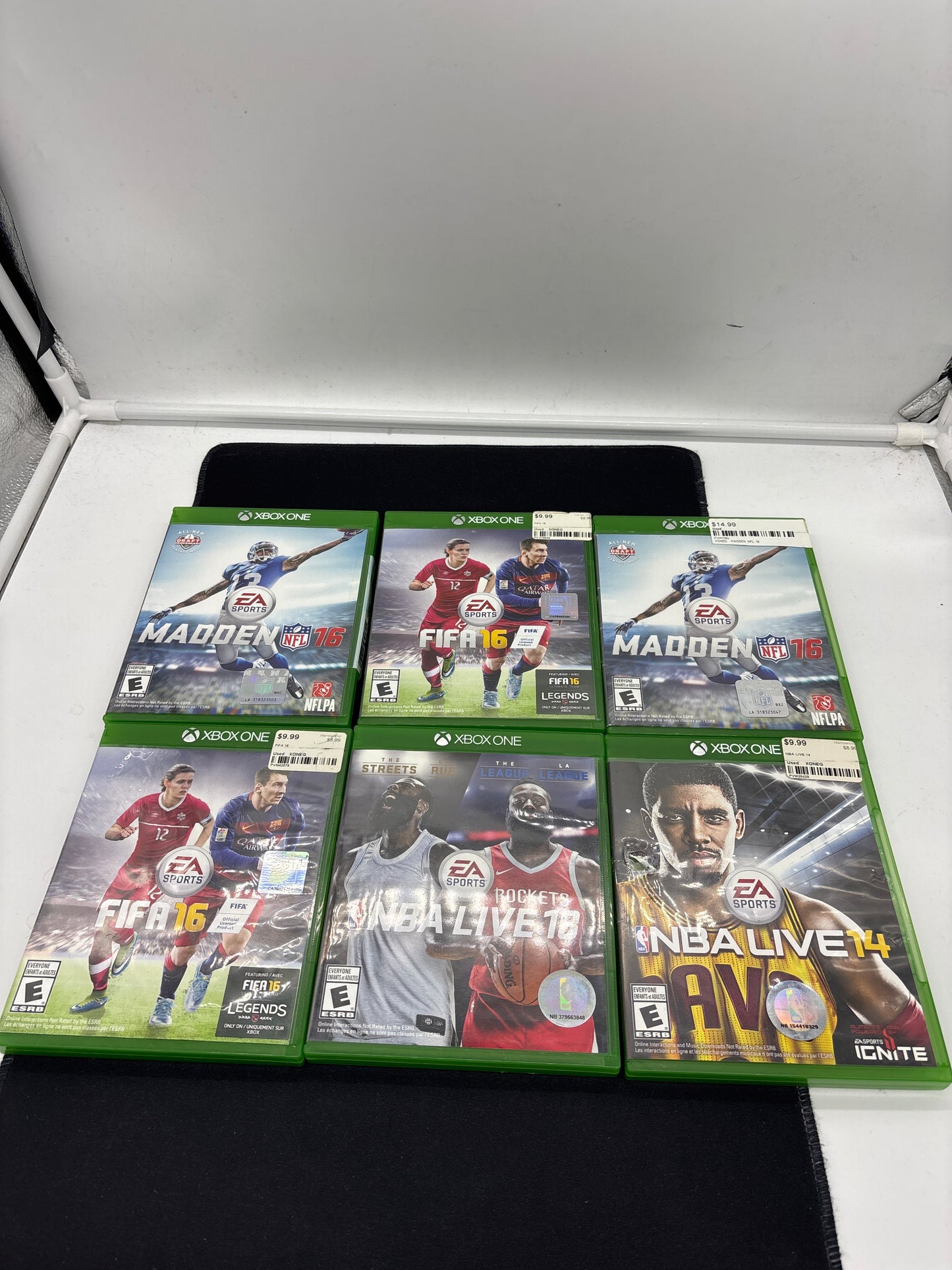 Auction Lot 252: XBOX One Video Game Lot of 6 Assorted Sports Titles CIB