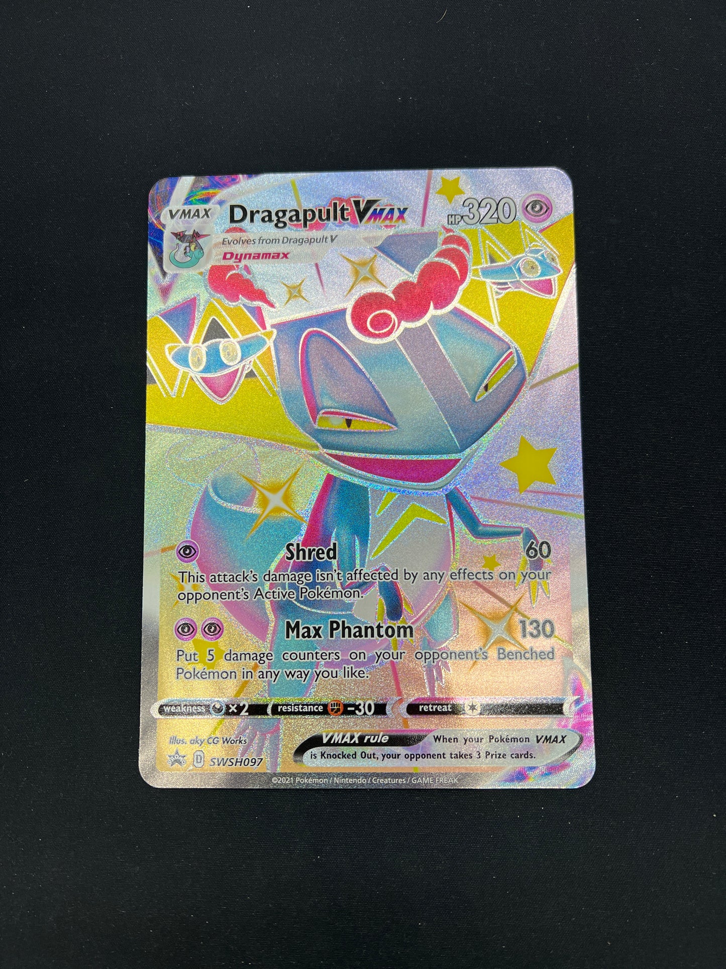 Auction Lot 315: Pokemon Cards Dragapult VMAX Shiny Jumbo Conditions Vary