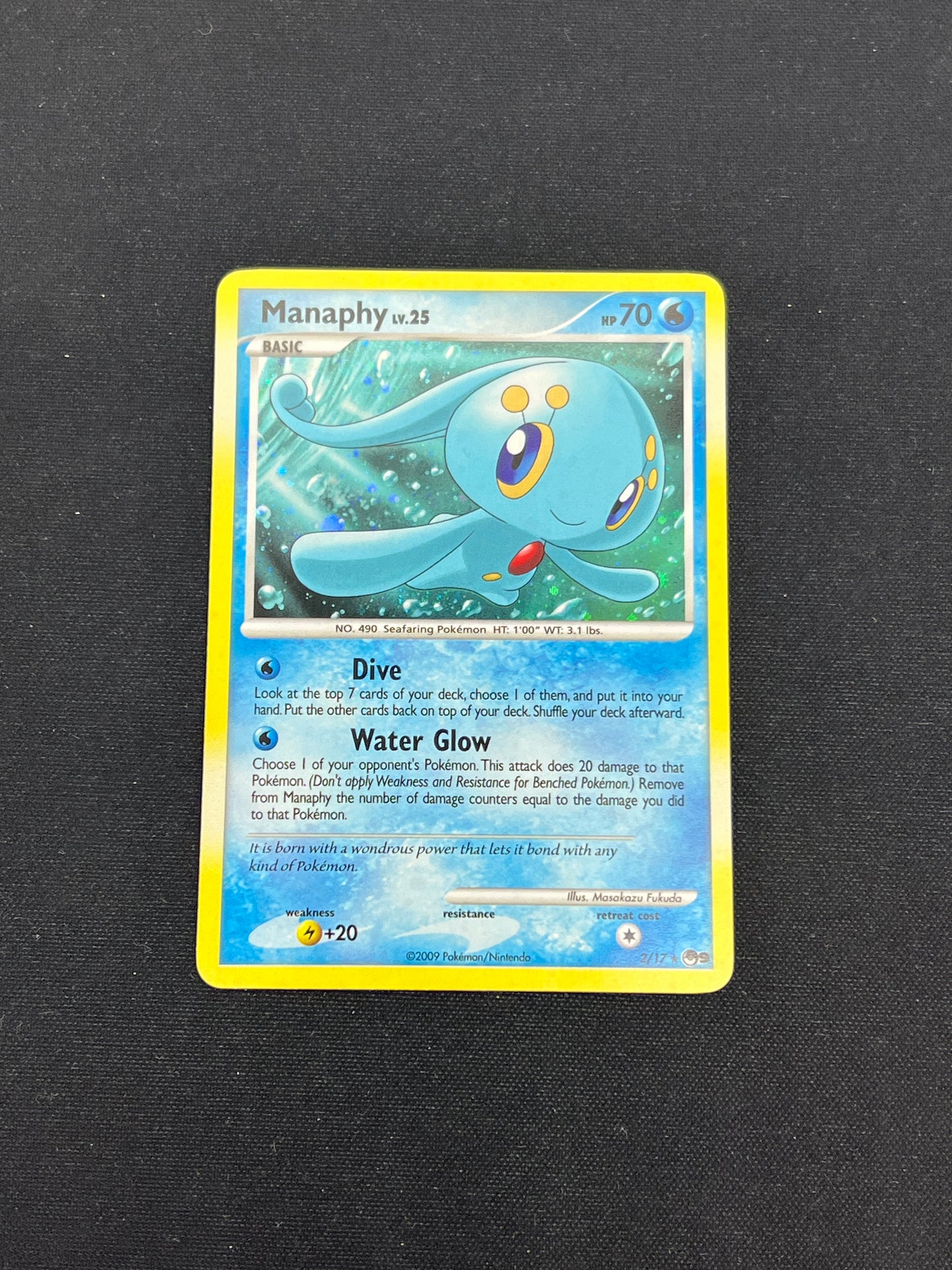 Auction Lot 329: Pokemon Cards Manaphy Holo Rare Pop Series 9 Condition Vary