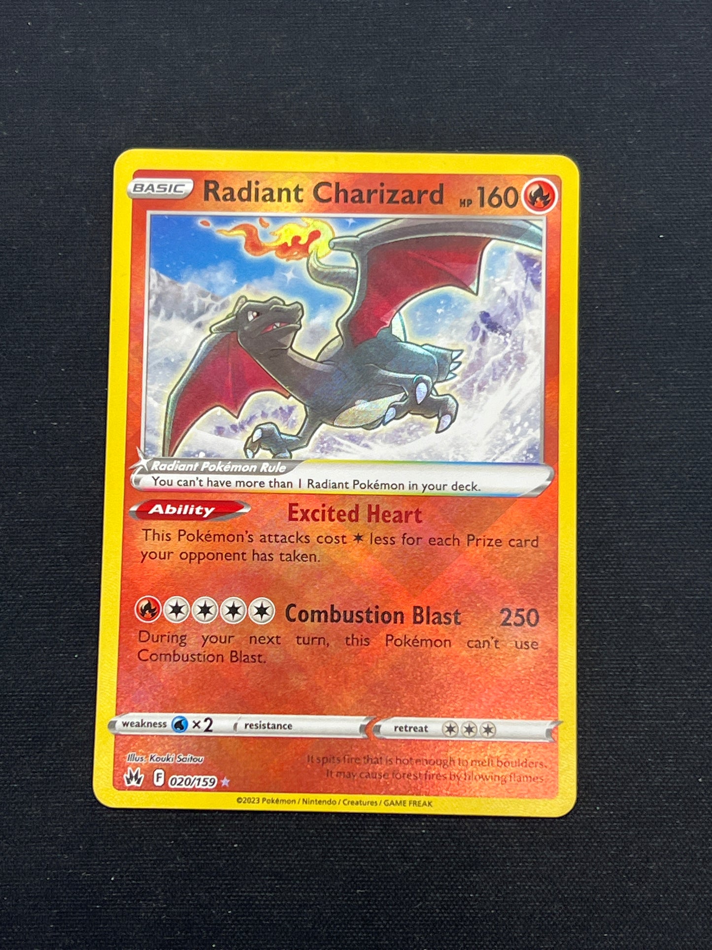 Auction Lot 439: Pokémon Cards Radiant Charizard Condition Vary