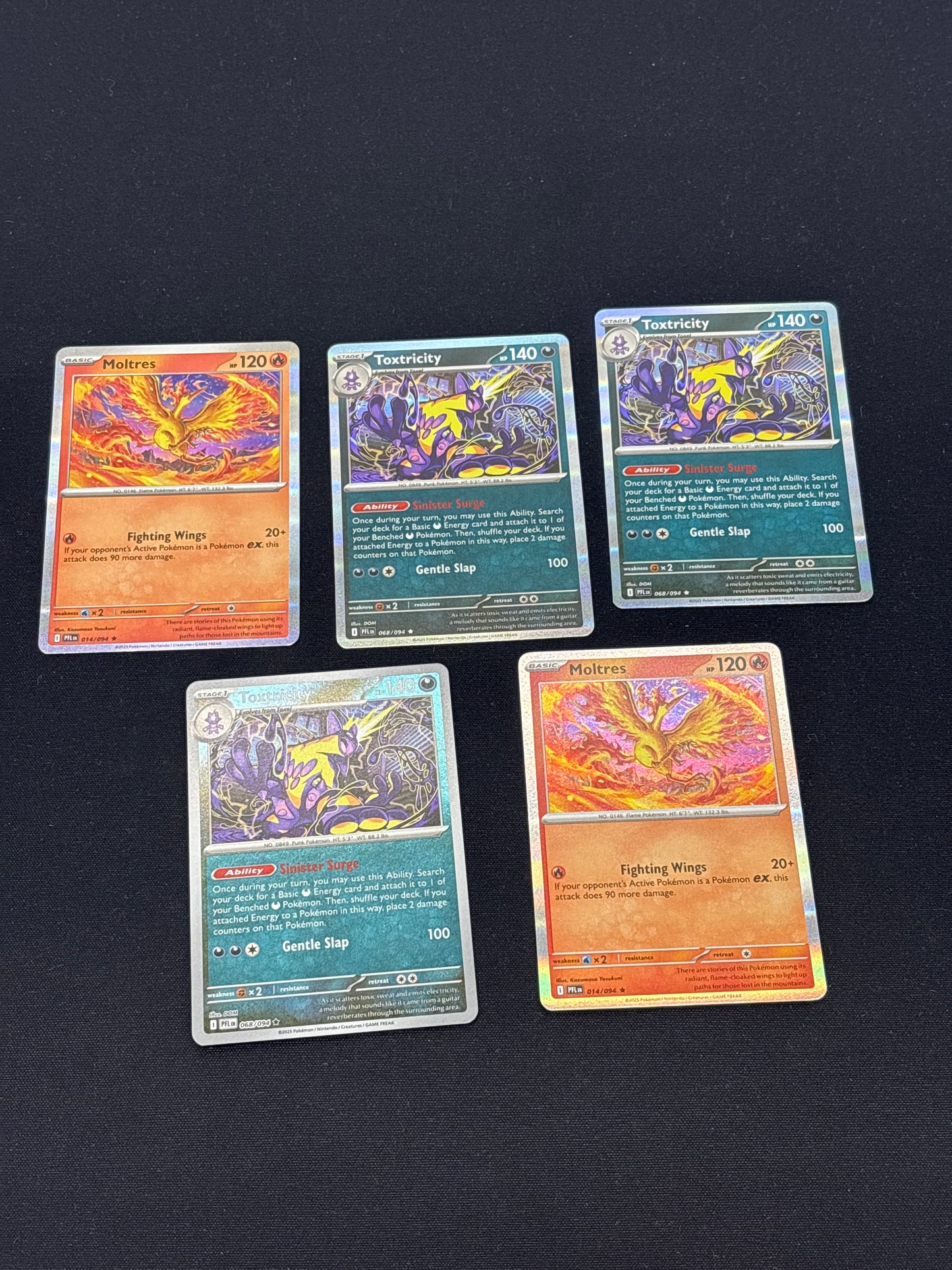 Auction Lot 161: Pokemon Cards Lot of 5 Phantasmal Flames Holo Rare Conditions Vary