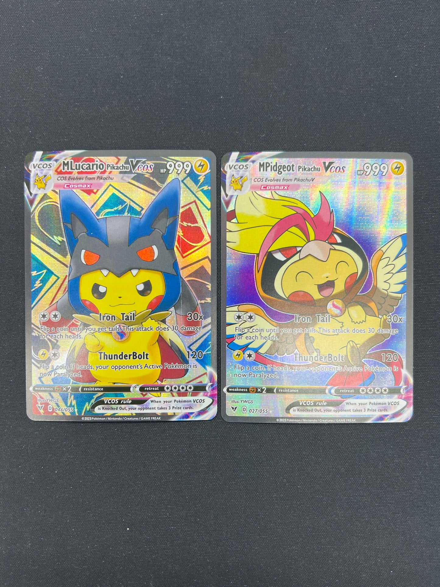 Auction Lot 444: Pokemon Cards CUSTOM Lot of 2 M Lucario & M Pidgeot Pikachu Conditions Vary