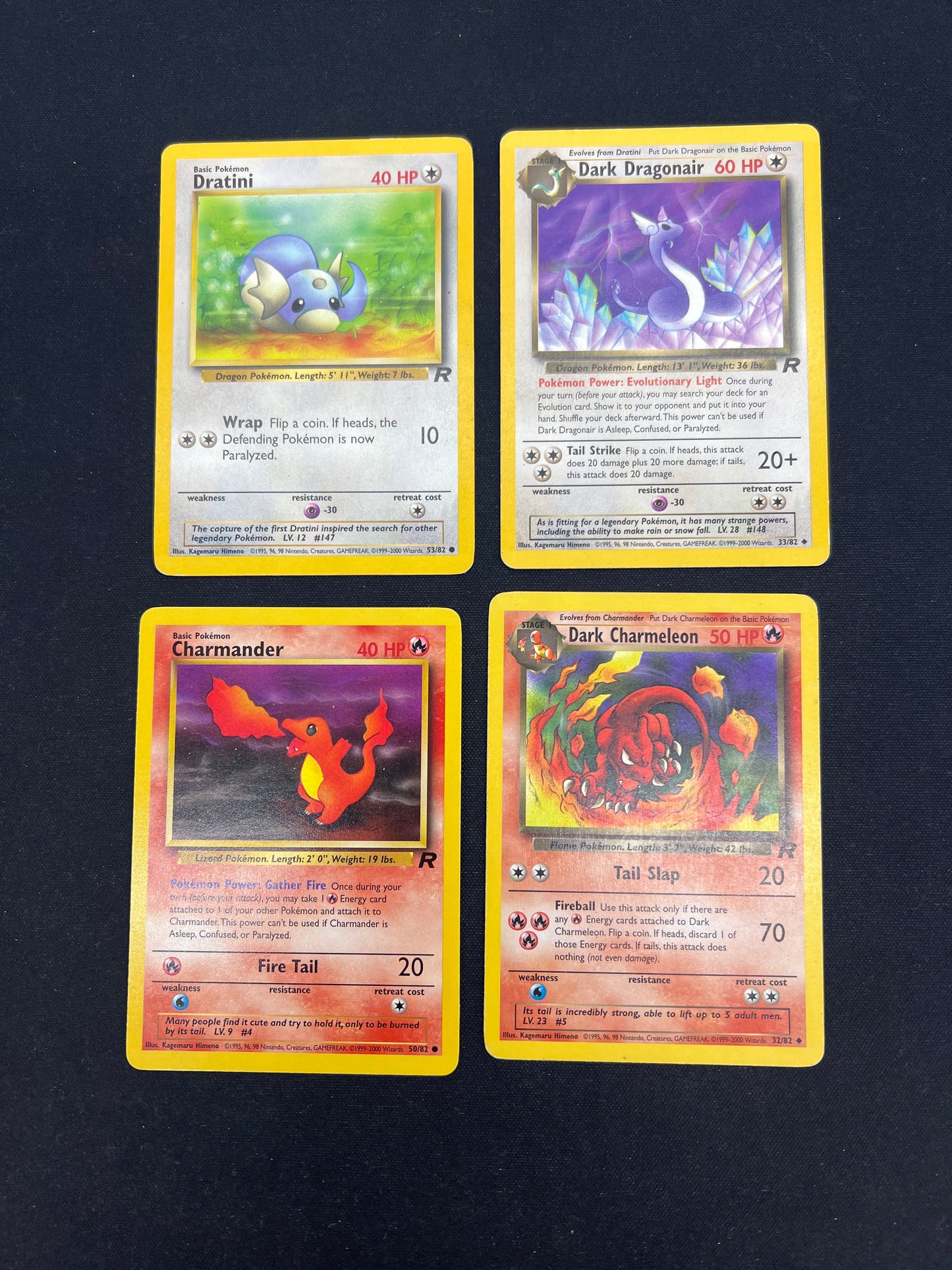 Auction Lot 92: Pokemon Cards Lot of 4 Assorted Team Rocket Common & Uncommon Conditions Vary