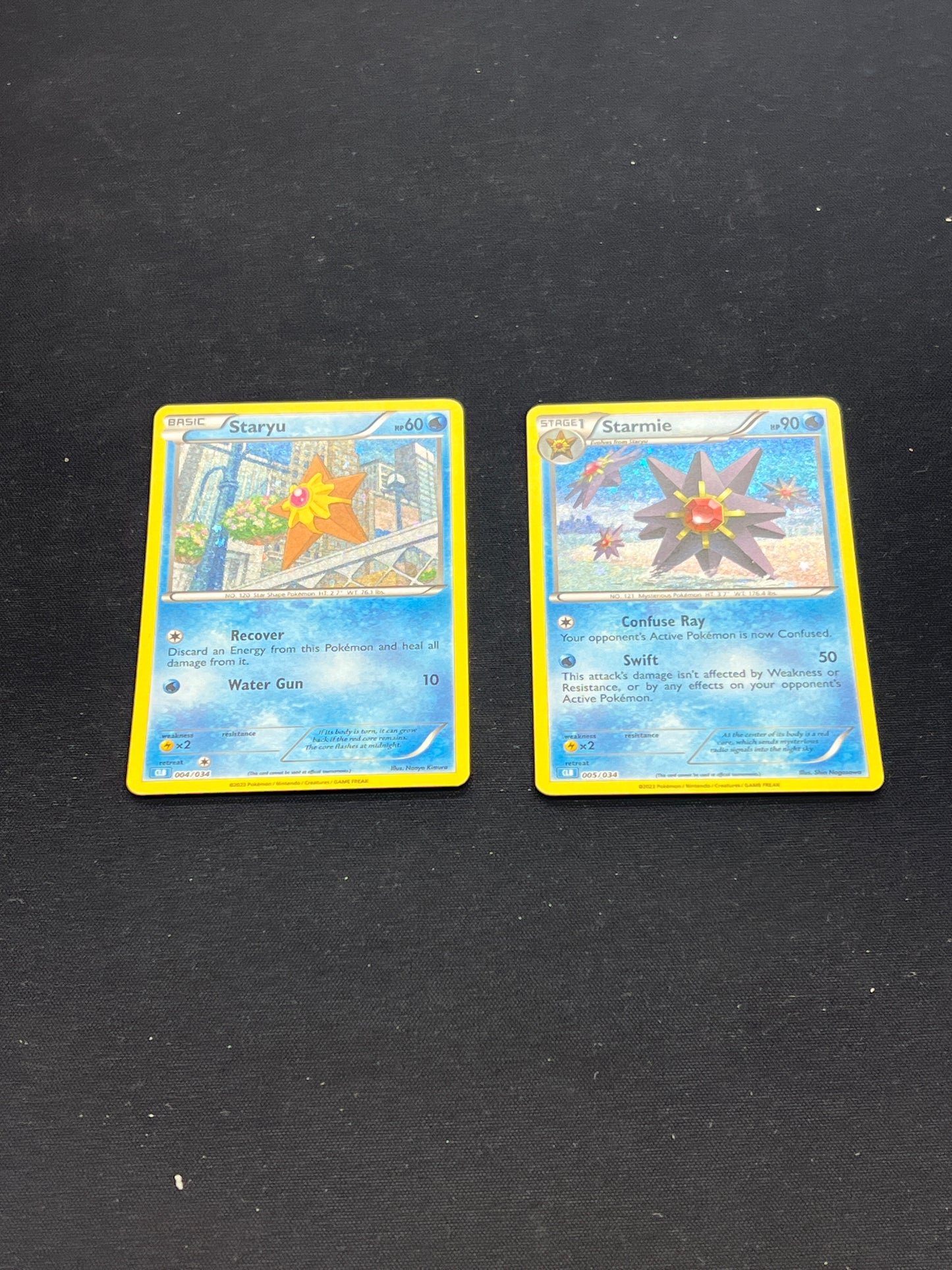 Auction Lot 284: Pokemon Cards Lot of 2 Staryu & Starmie TCG Classic Conditions Vary