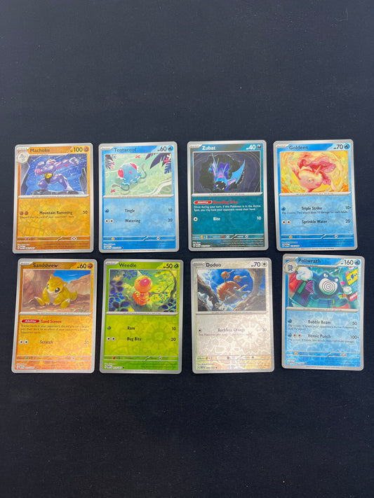 Auction Lot 326: Pokemon Cards Lot of 8 Assorted Reverse Holos 151 Conditions Vary