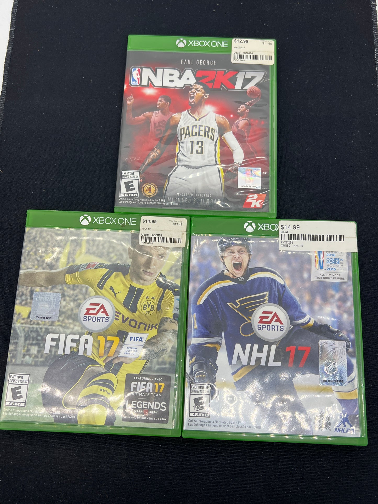 Auction Lot 232: XBOX One Video Games Assorted Lot of 3 Sports Games Lot 4