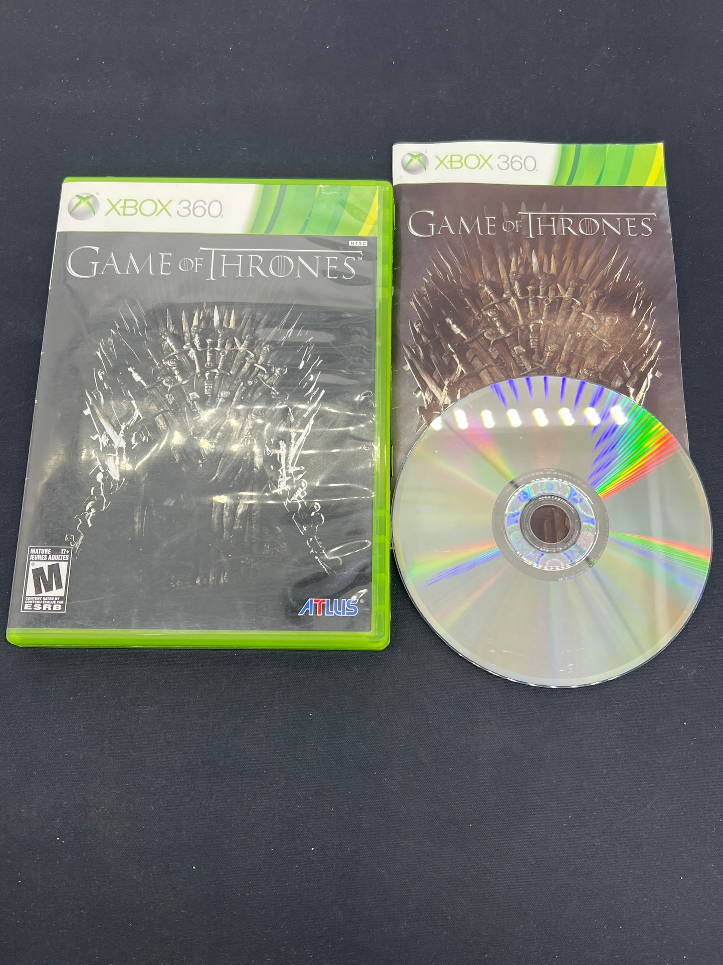 Auction Lot 192: XBOX 360 Video Game Game of Thrones CIB
