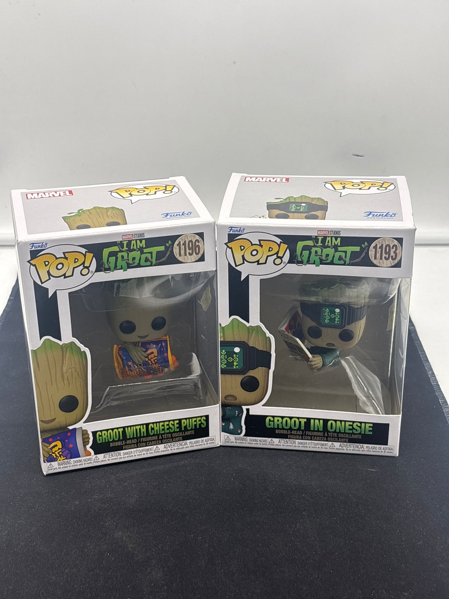 Auction Lot 42: POP Funko I am Groot Figure Lot of 2 1193 1196