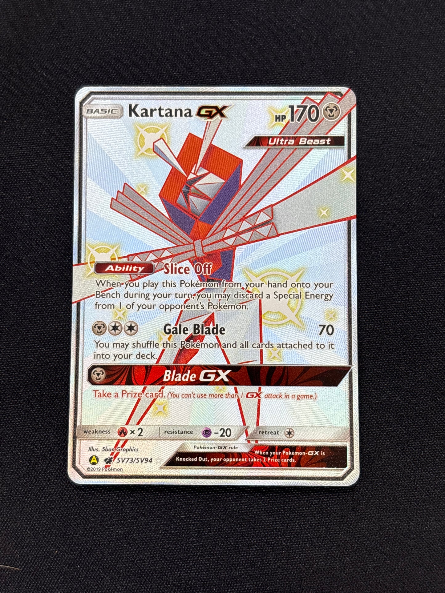 Auction Lot 209: Kartana GX Full Art Card Conditions Vary
