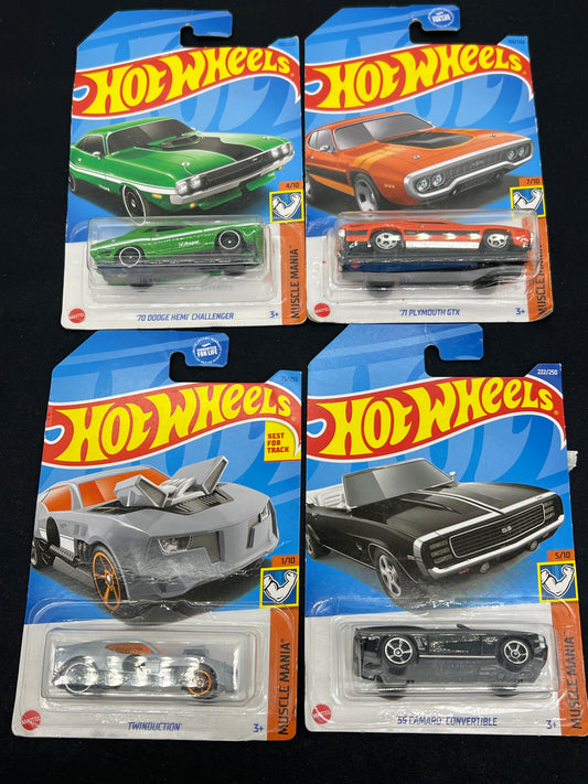 Auction Lot 12: Hot Wheels Assorted Lot of 4 Muscle Mania