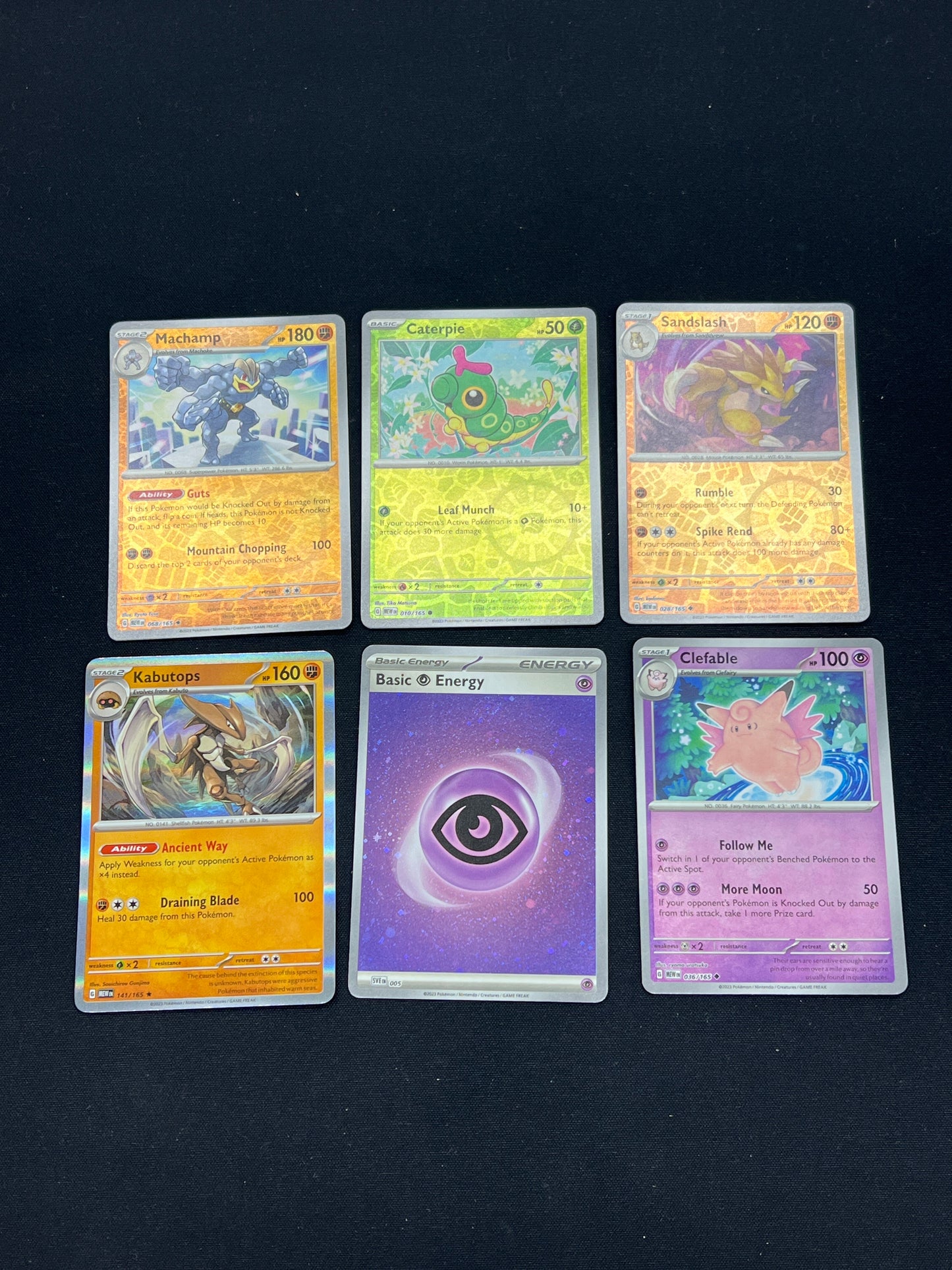 Auction Lot 221: Pokemon Cards Lot of 6 Assorted Reverse Holos 151 Conditions Vary