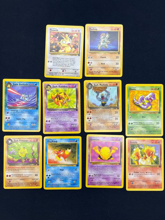 Auction Lot 378: Pokemon Cards Lot of 10 Assorted Team Rocket Conditions Vary