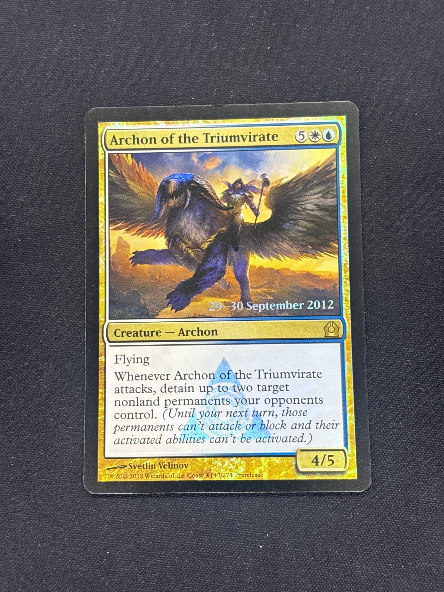 Auction Lot 290: Magic the Gathering Archon of the Triumvirate Holo Pre-Release Card Condition Vary