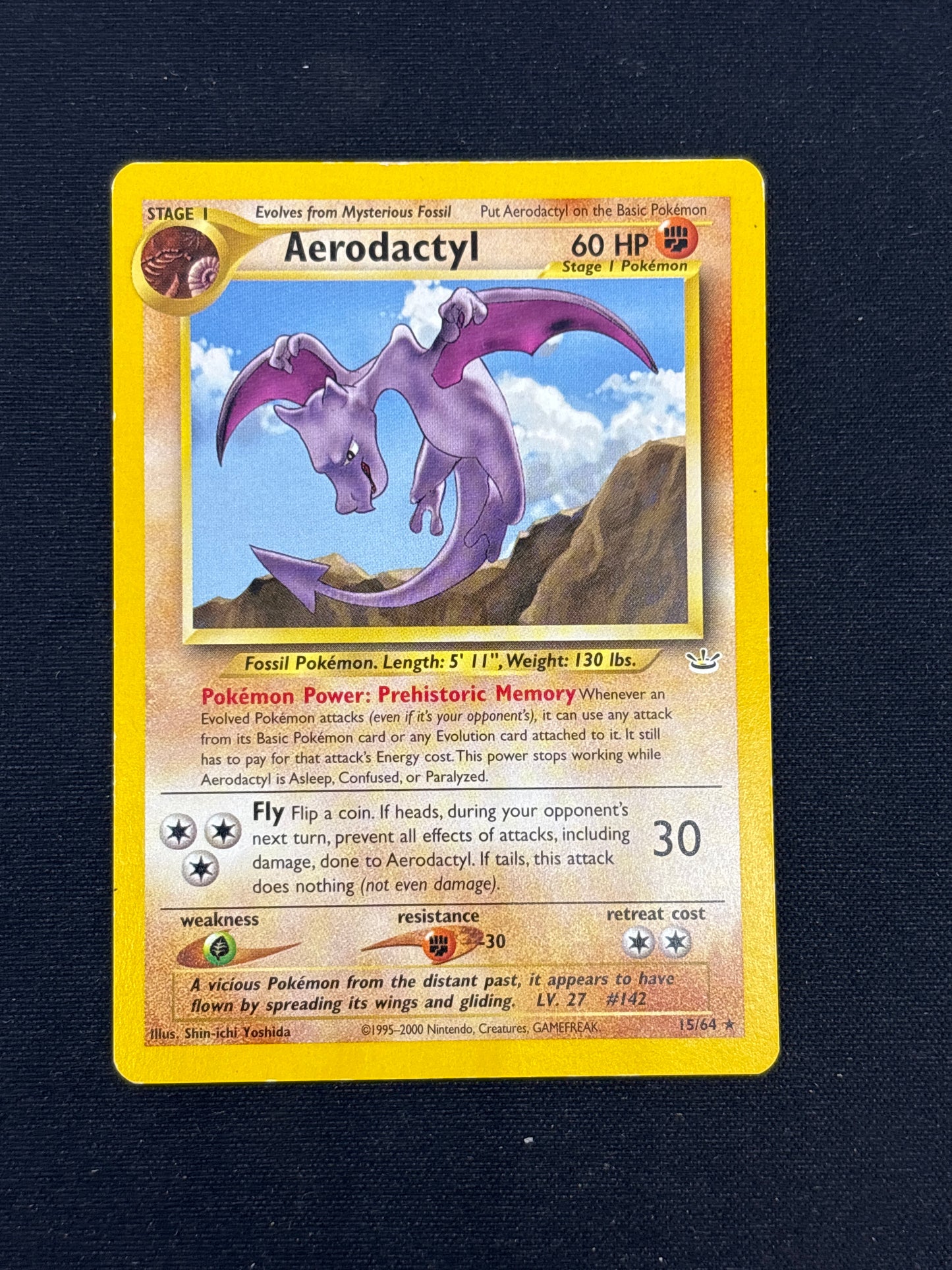 Auction Lot 152: Aerodactyl Neo Revelation Card Conditions Vary