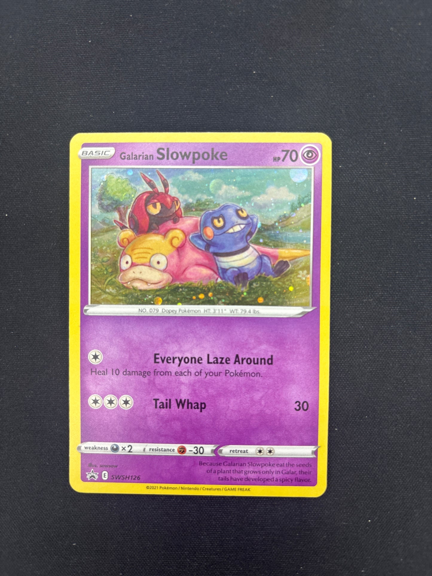 Auction Lot 135: Pokemon Card Galarian Slowpoke SWSH Promo Conditions Vary