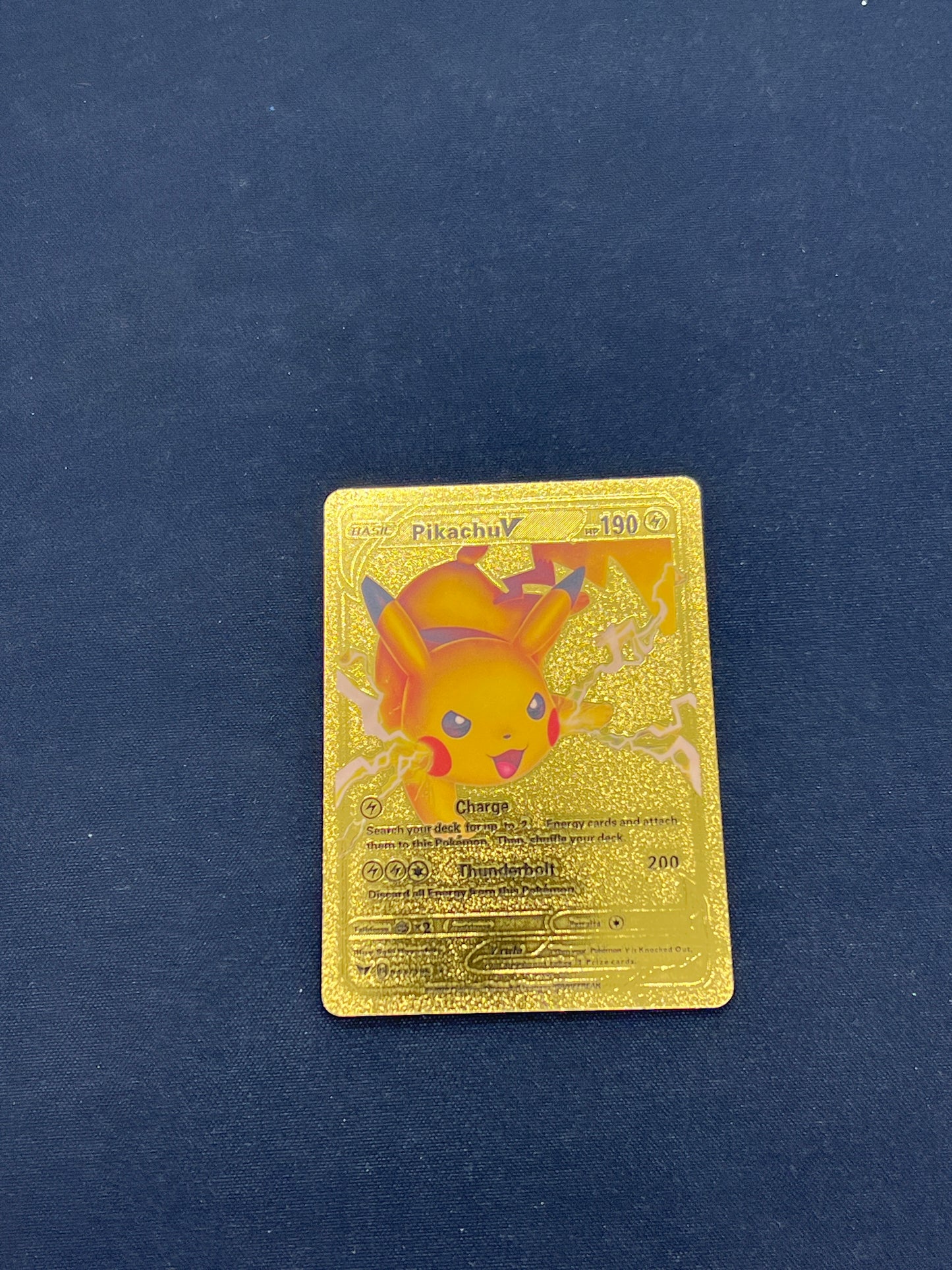 Auction Lot 251: Pokemon Cards CUSTOM Gold Pikachu V