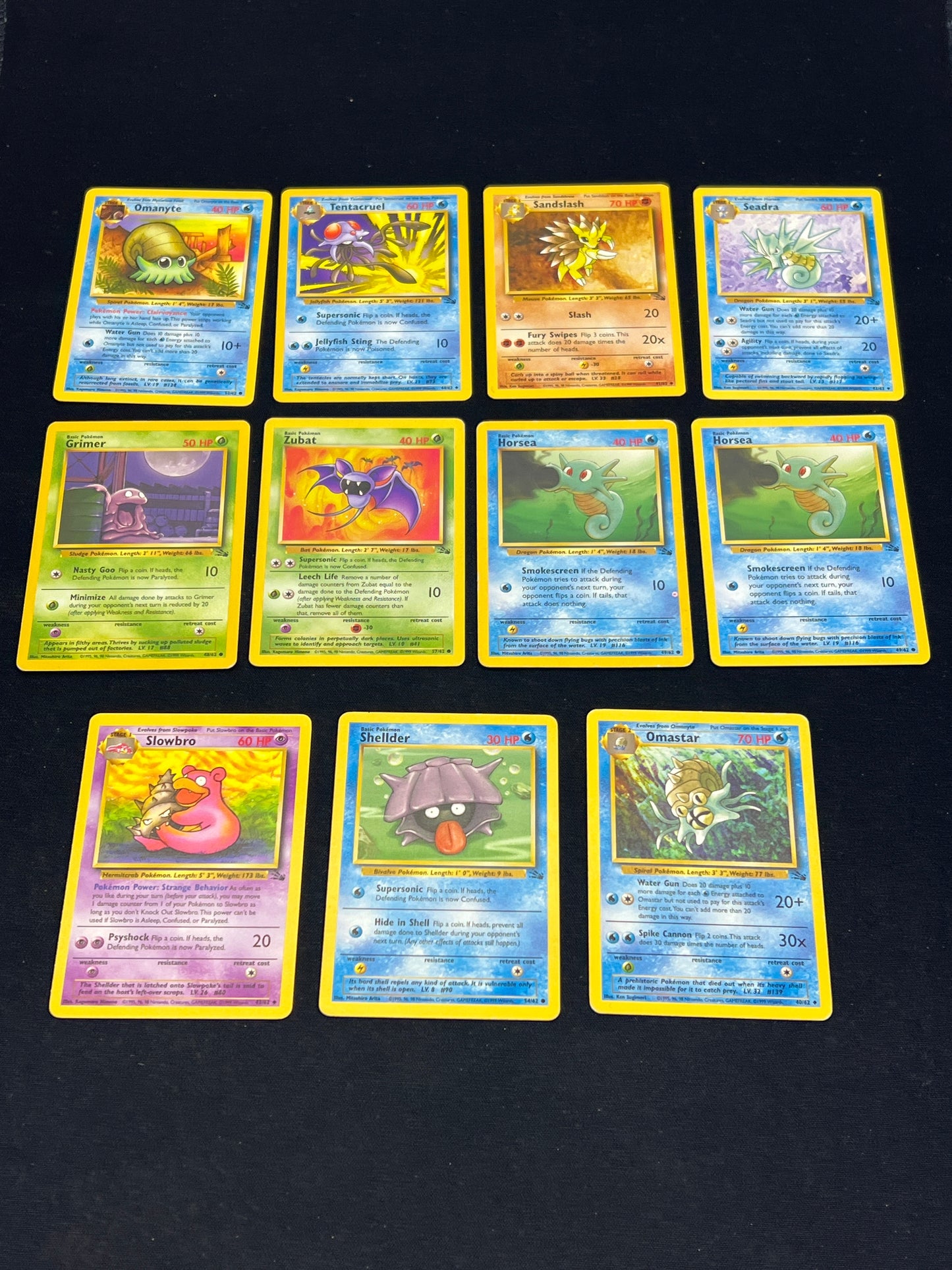 Auction Lot 79: Pokemon Cards Assorted Lot of 11 Fossil Common Uncommons Conditions Vary