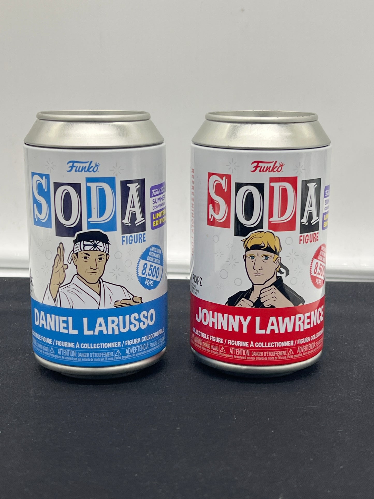 Auction Lot 37: Funko Soda Can Daniel Larusso Johnny Lawrence Lot of 2 Figures