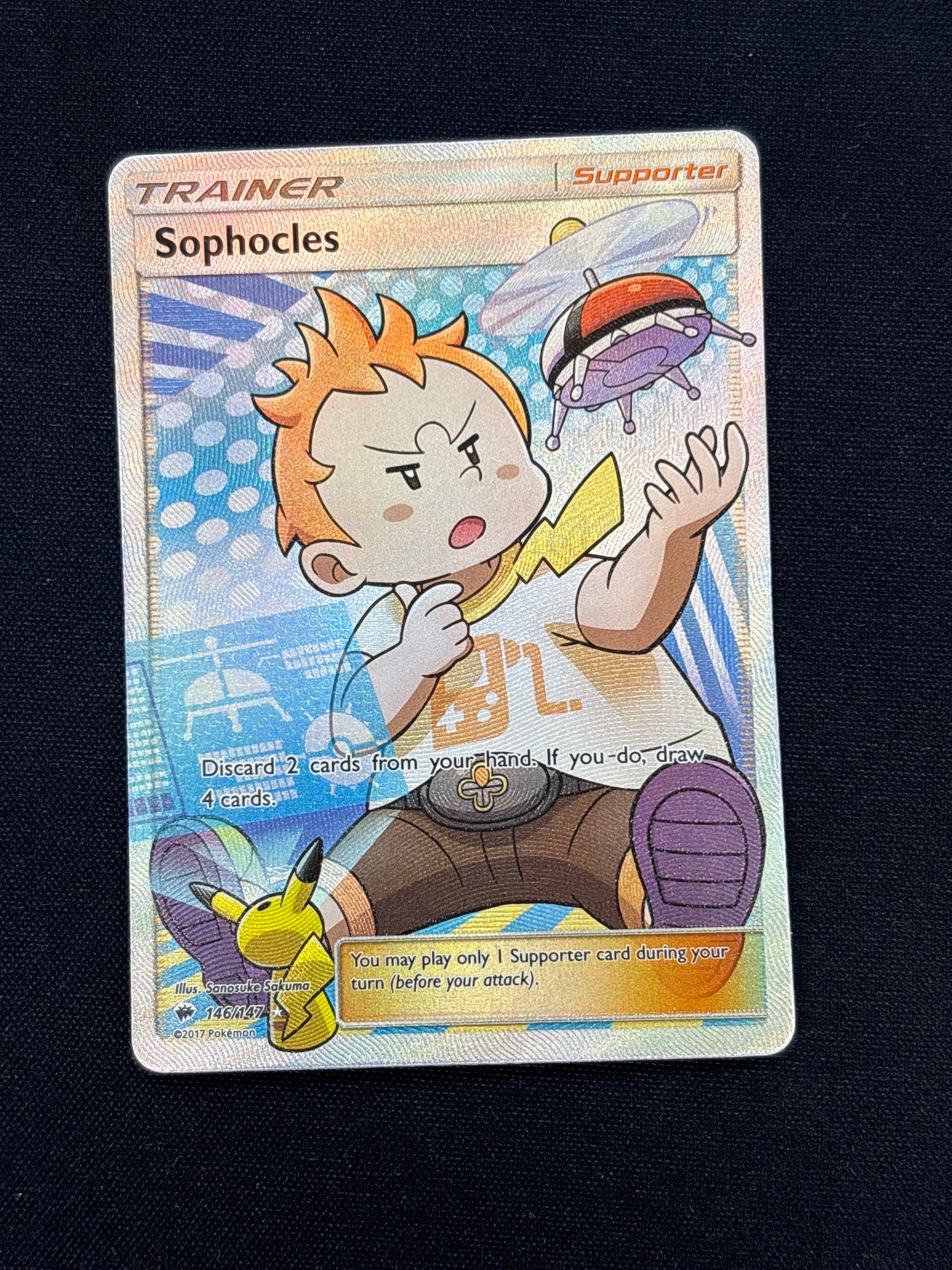 Auction Lot 211: Sophocles Full Art Card Conditions Vary