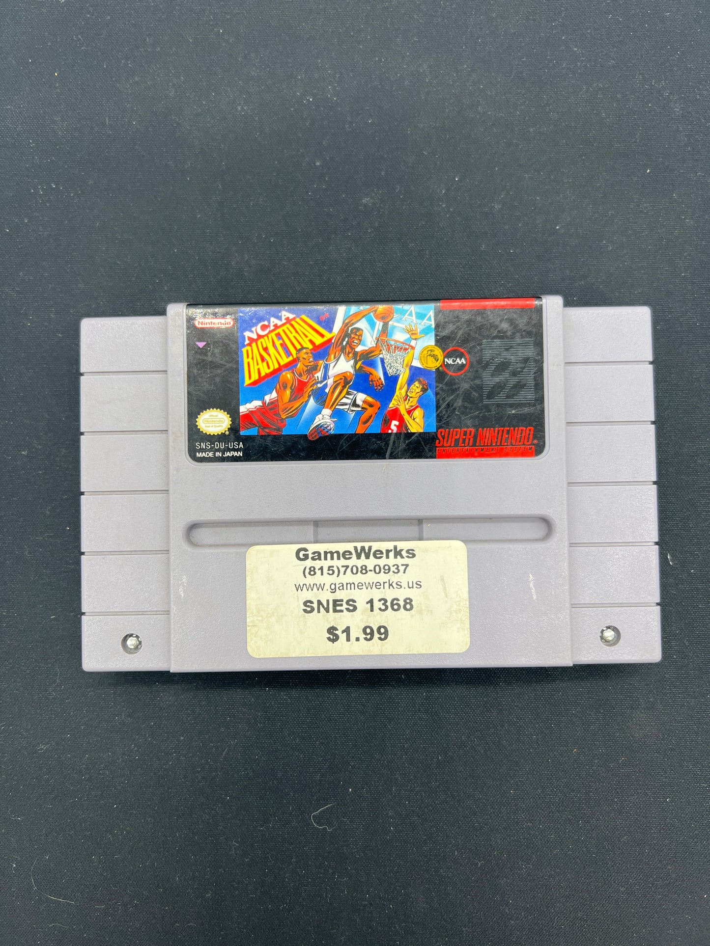 Auction Lot 127: SNES Video Game NCAA Basketball Loose