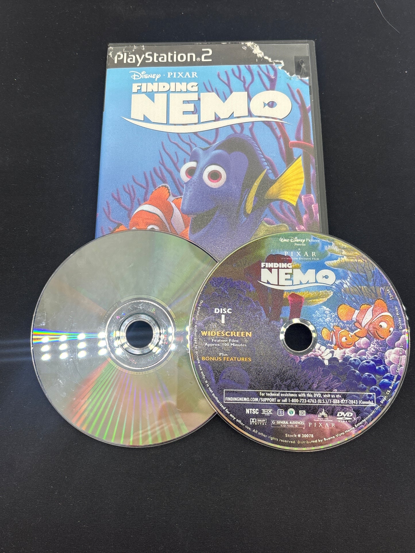 Auction Lot 157: Playstation 2 Video Game Finding Nemo widescreen DVD included