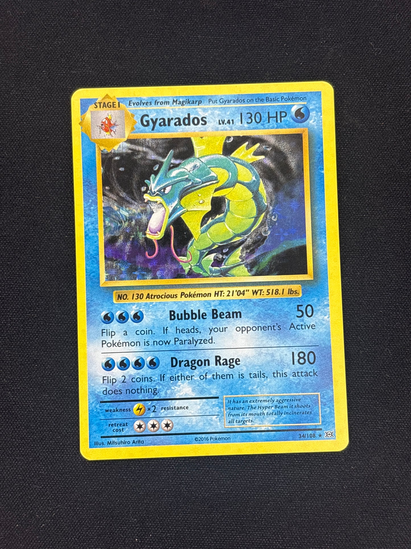 Auction Lot 124: Gyarados Holo Rare XY Evolutions Card Lot 1 Conditions Vary